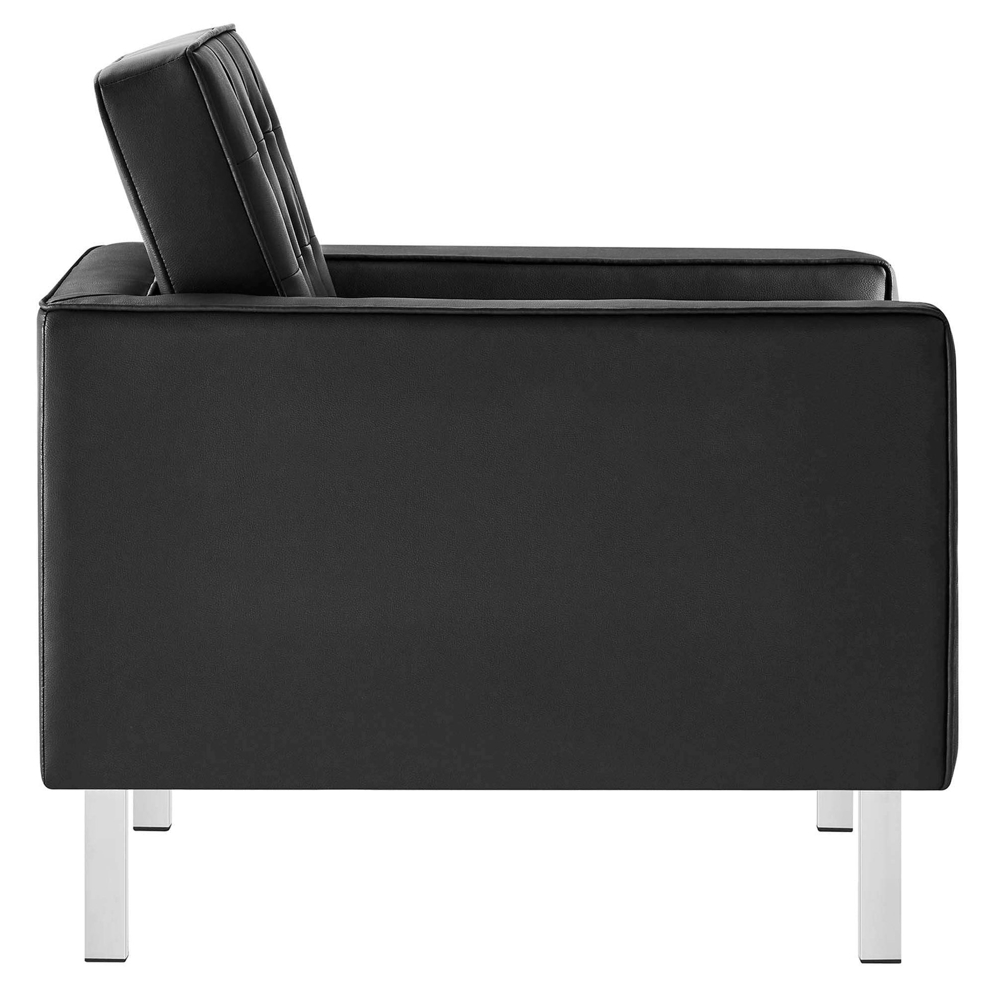 Loft 3-Piece Tufted Vegan Leather Furniture Set by Modway - Best Buy Furniture