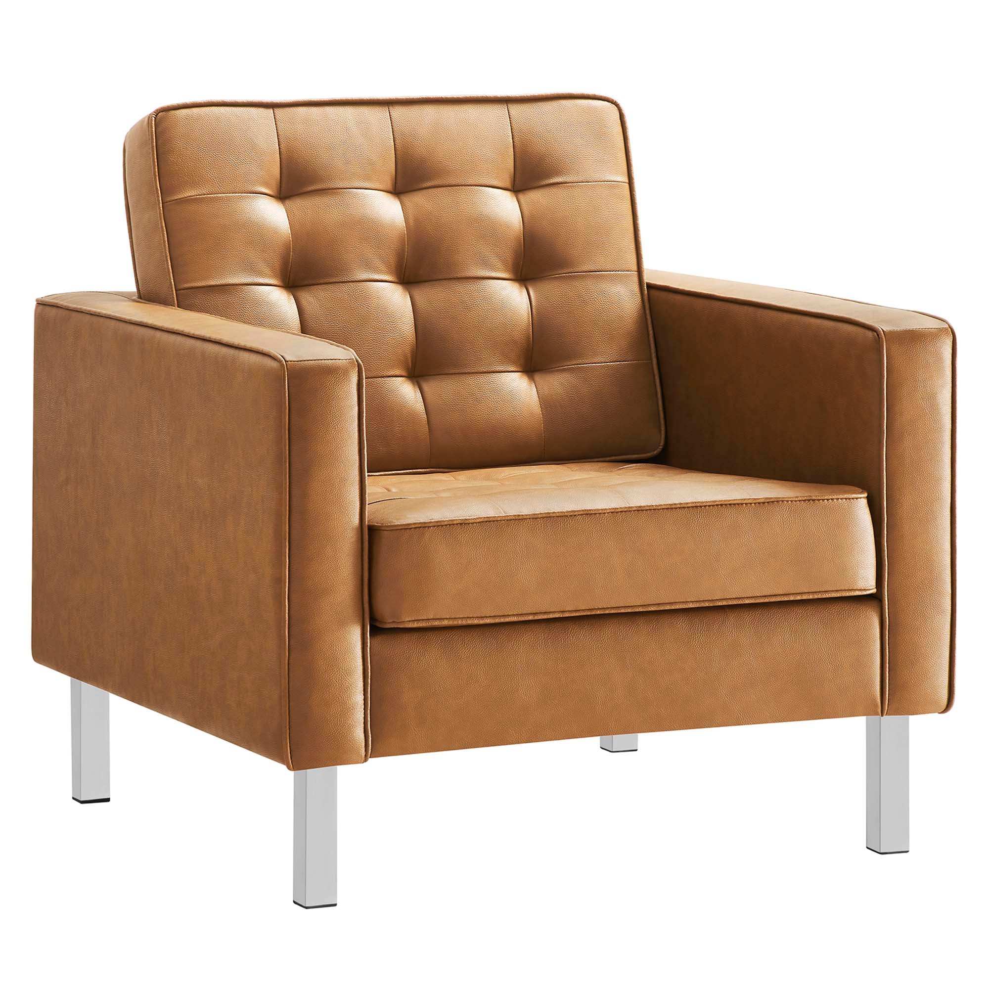 Loft 3-Piece Tufted Vegan Leather Furniture Set by Modway - Best Buy Furniture