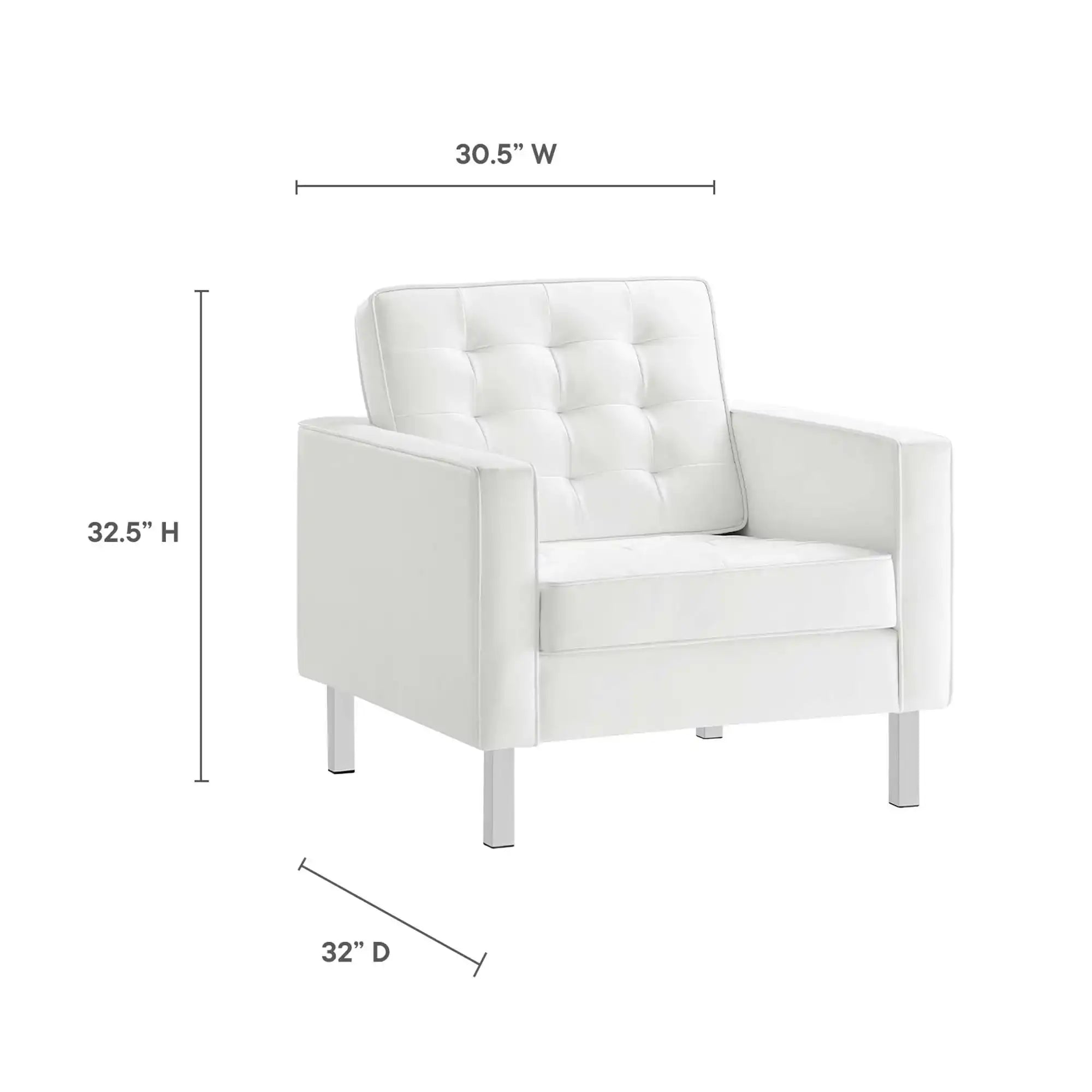 Loft 3-Piece Tufted Vegan Leather Furniture Set by Modway - Best Buy Furniture
