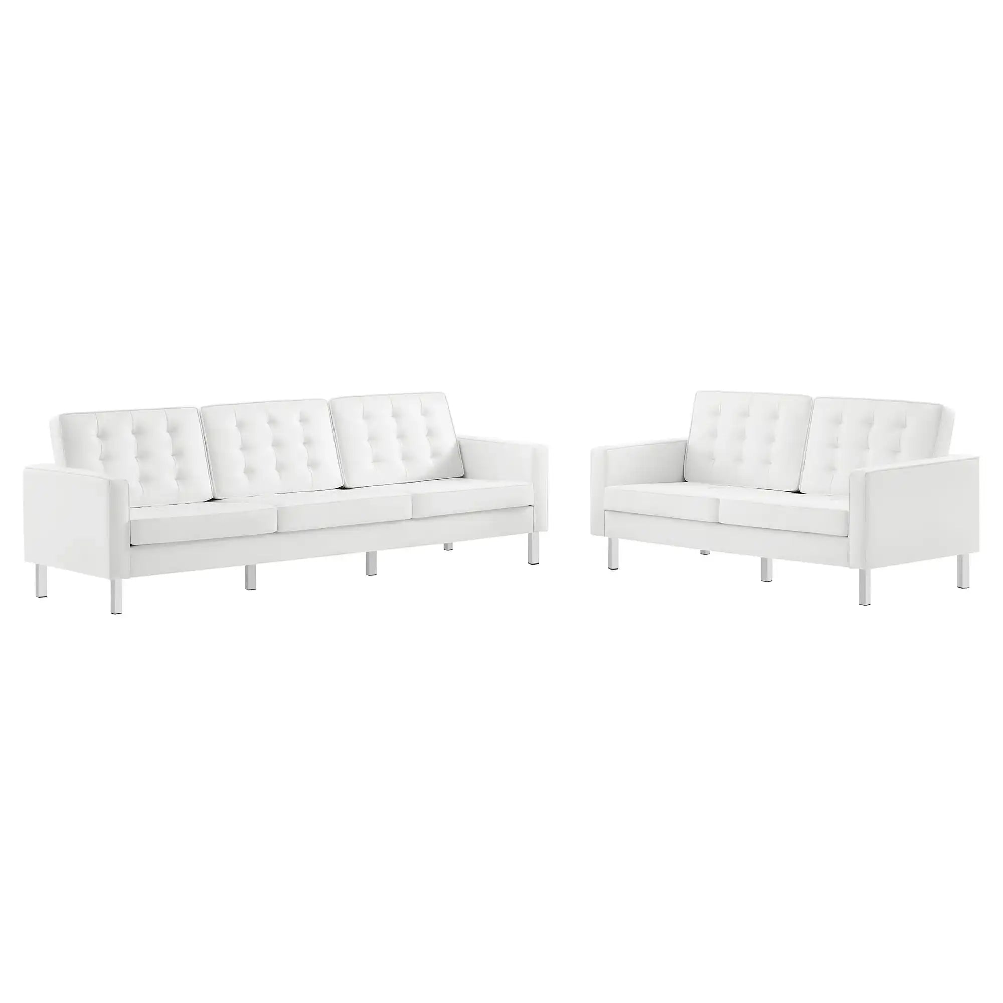 Loft 2-Piece Tufted Vegan Leather Furniture Set by Modway - Best Buy Furniture