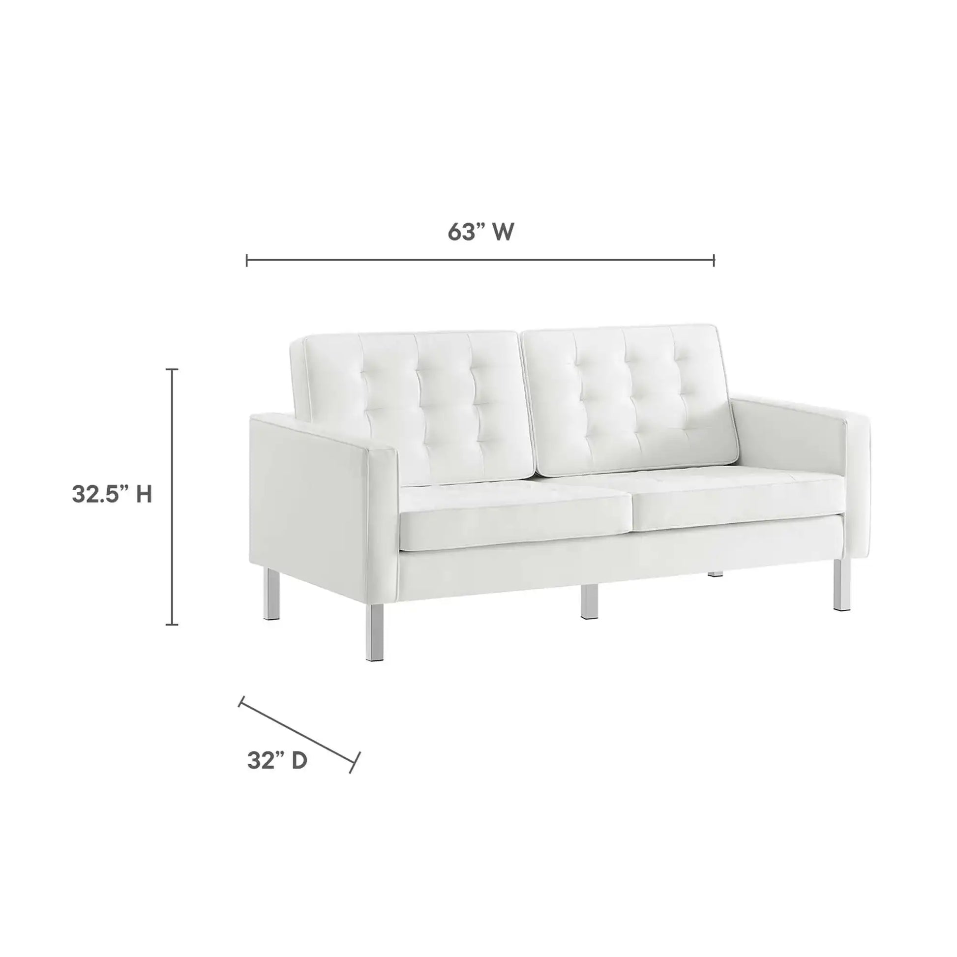 Loft 2-Piece Tufted Vegan Leather Furniture Set by Modway - Best Buy Furniture