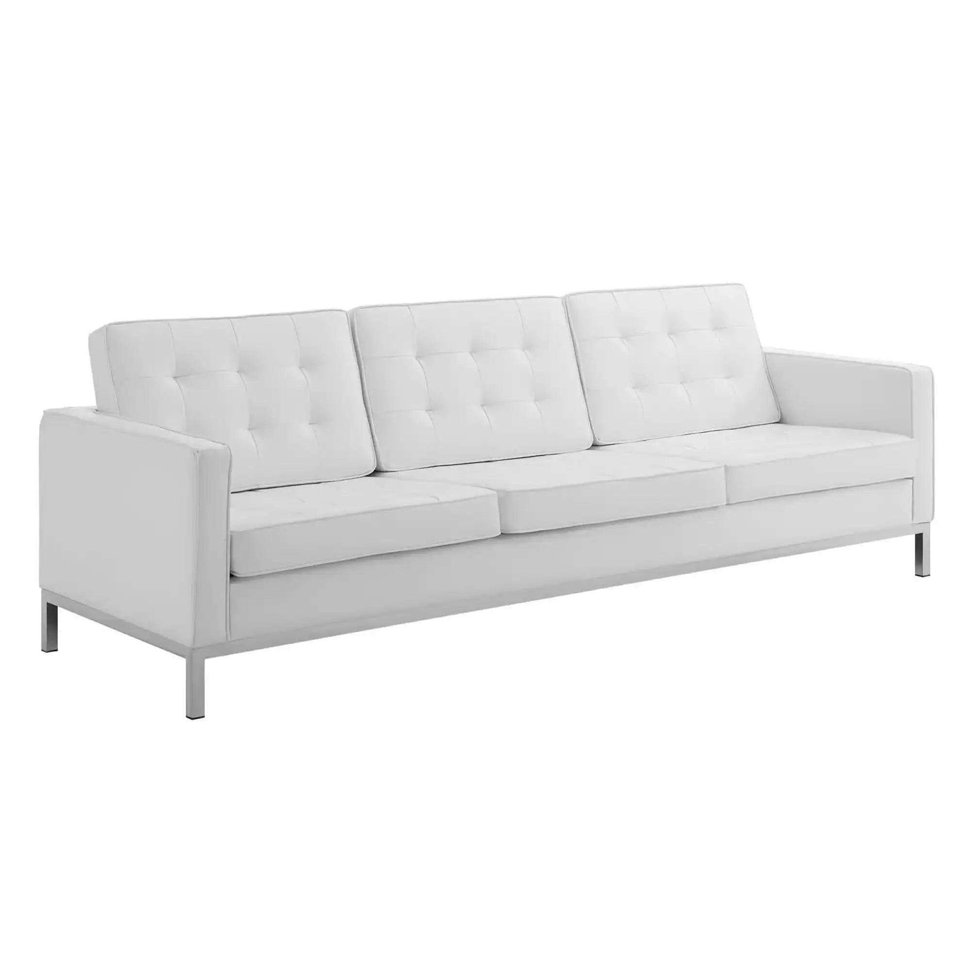 Loft 3 Piece Tufted Upholstered Faux Leather Set by Modway - Best Buy Furniture