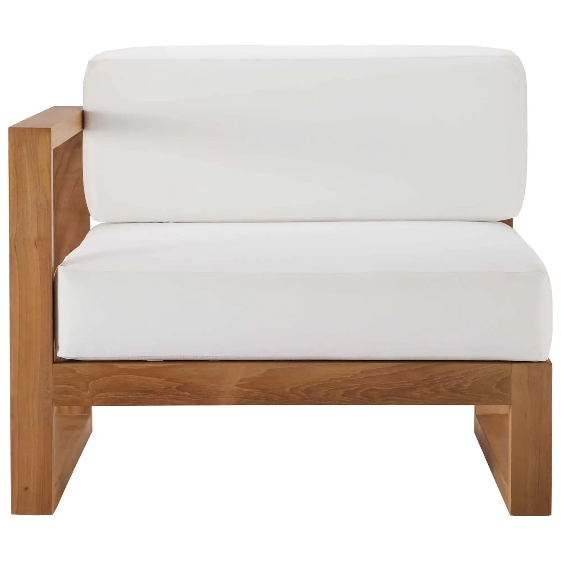 Upland Outdoor Patio Teak Wood Left-Arm Chair by Modway - Best Buy Furniture