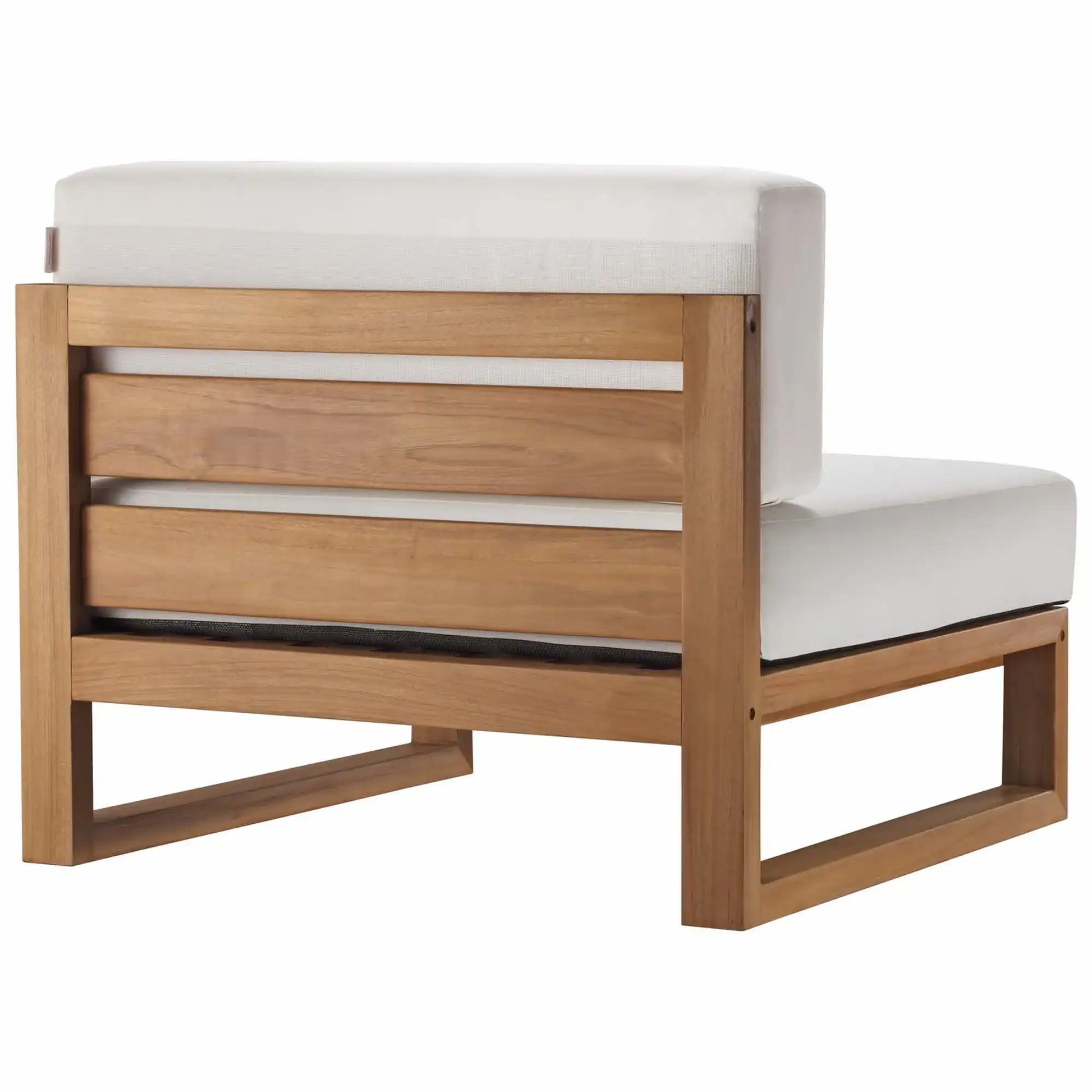 Upland Outdoor Patio Teak Wood Armless Chair by Modway - Best Buy Furniture