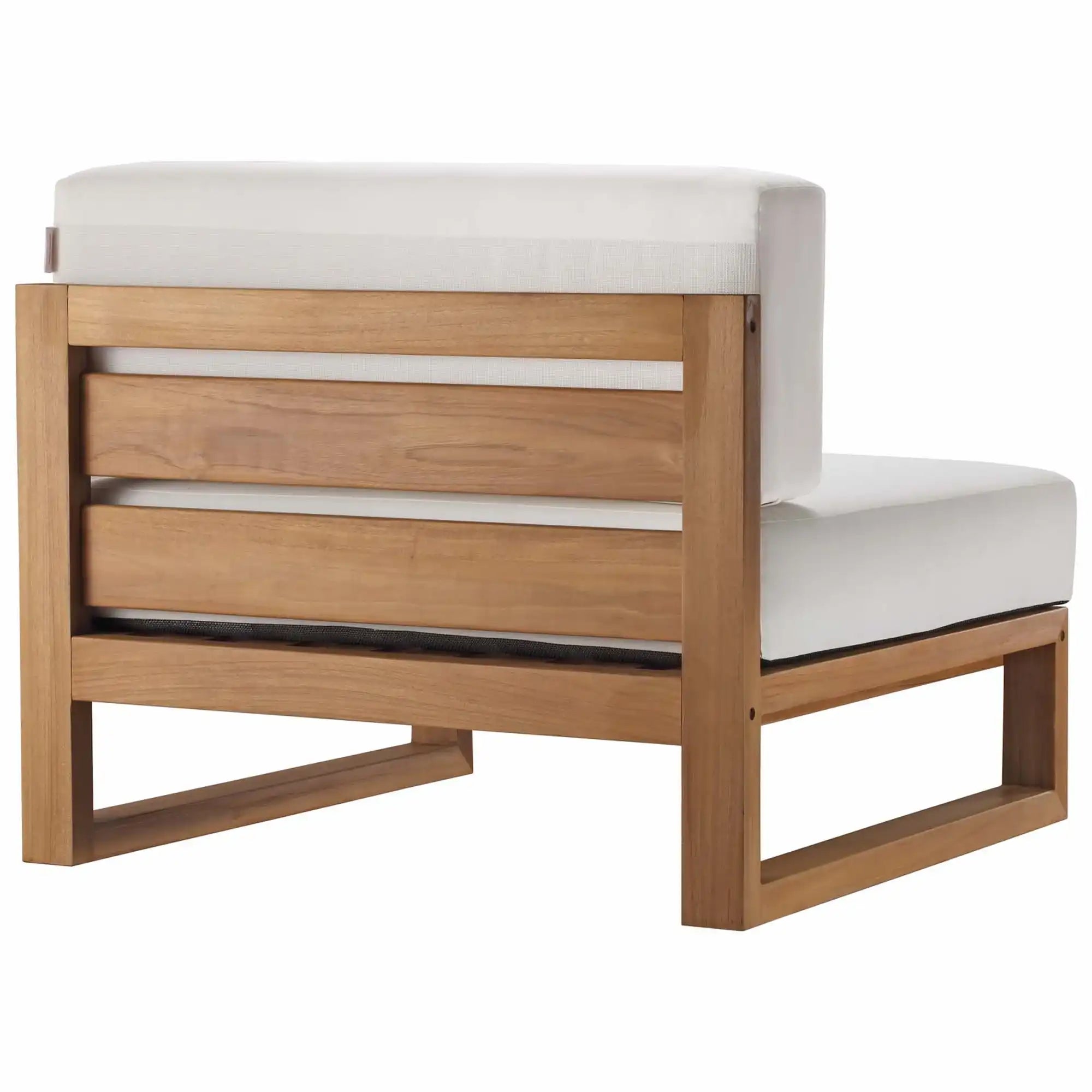 Upland Outdoor Patio Teak Wood Armless Chair by Modway - Best Buy Furniture