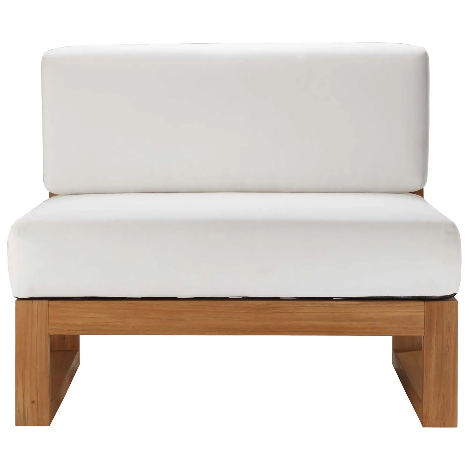 Upland Outdoor Patio Teak Wood Armless Chair by Modway - Best Buy Furniture