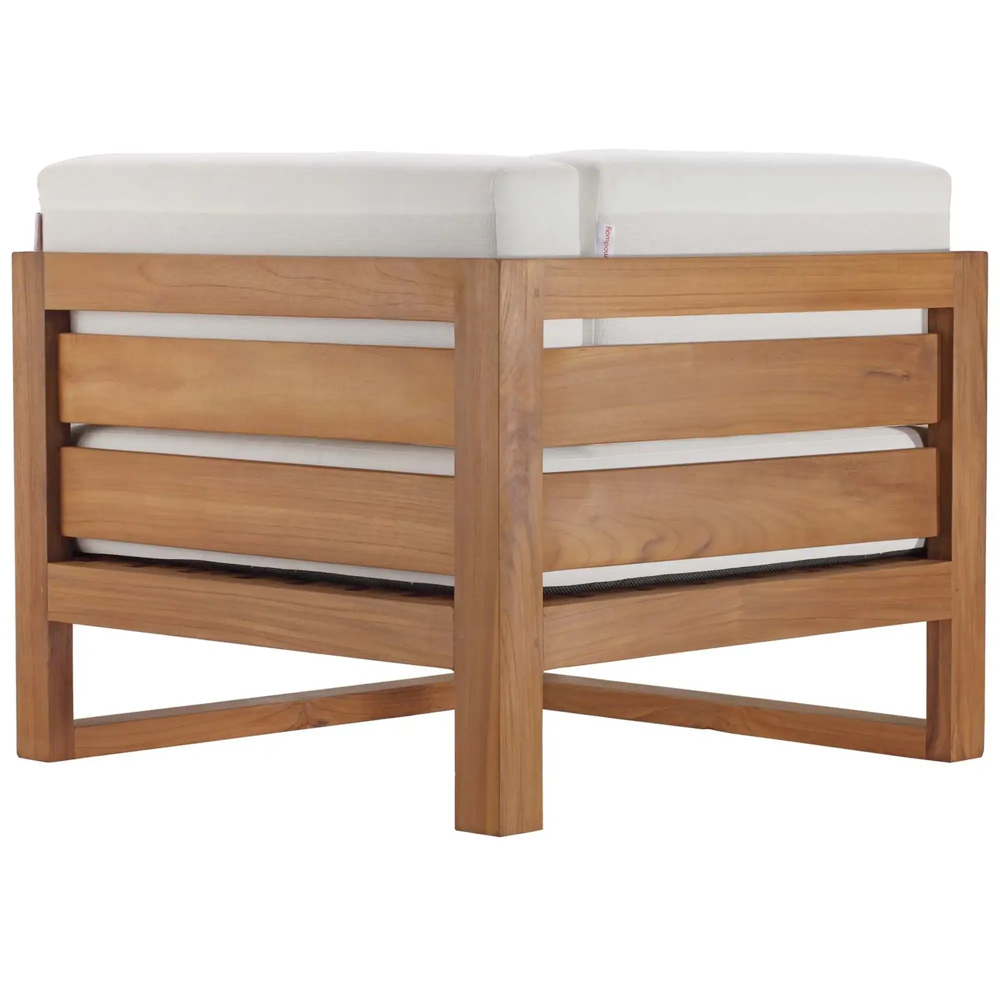Upland Outdoor Patio Teak Wood Corner Chair by Modway - Best Buy Furniture