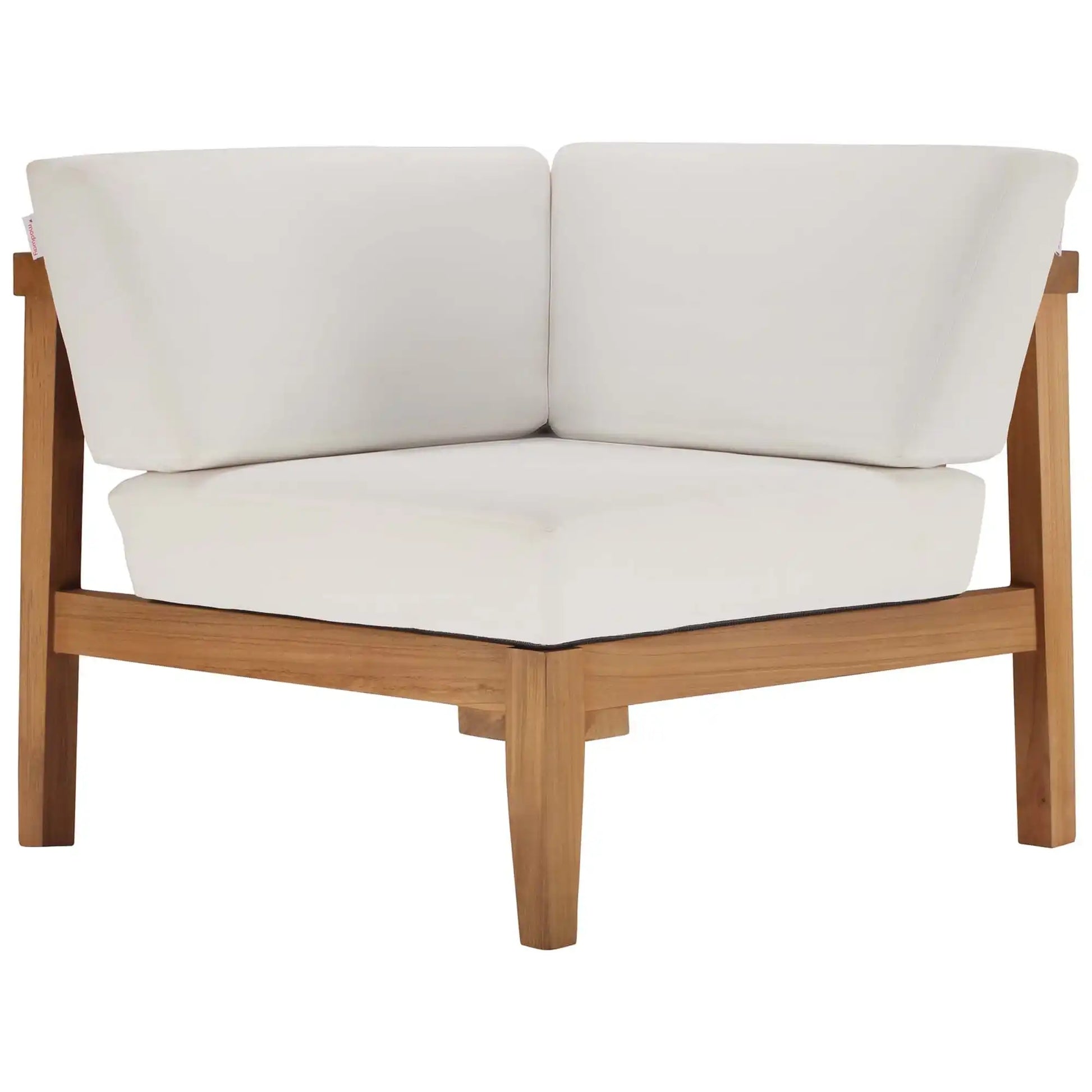 Bayport Outdoor Patio Teak Wood Corner Chair by Modway - Best Buy Furniture