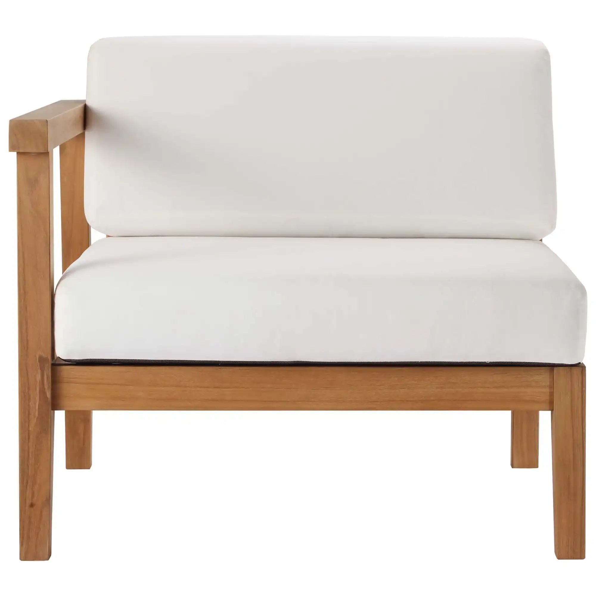 Bayport Outdoor Patio Teak Wood Left-Arm Chair by Modway - Best Buy Furniture