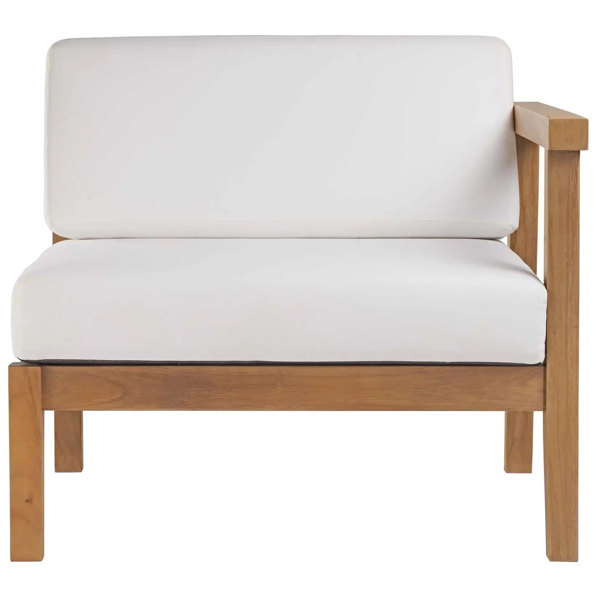 Bayport Outdoor Patio Teak Wood Right-Arm Chair by Modway - Best Buy Furniture
