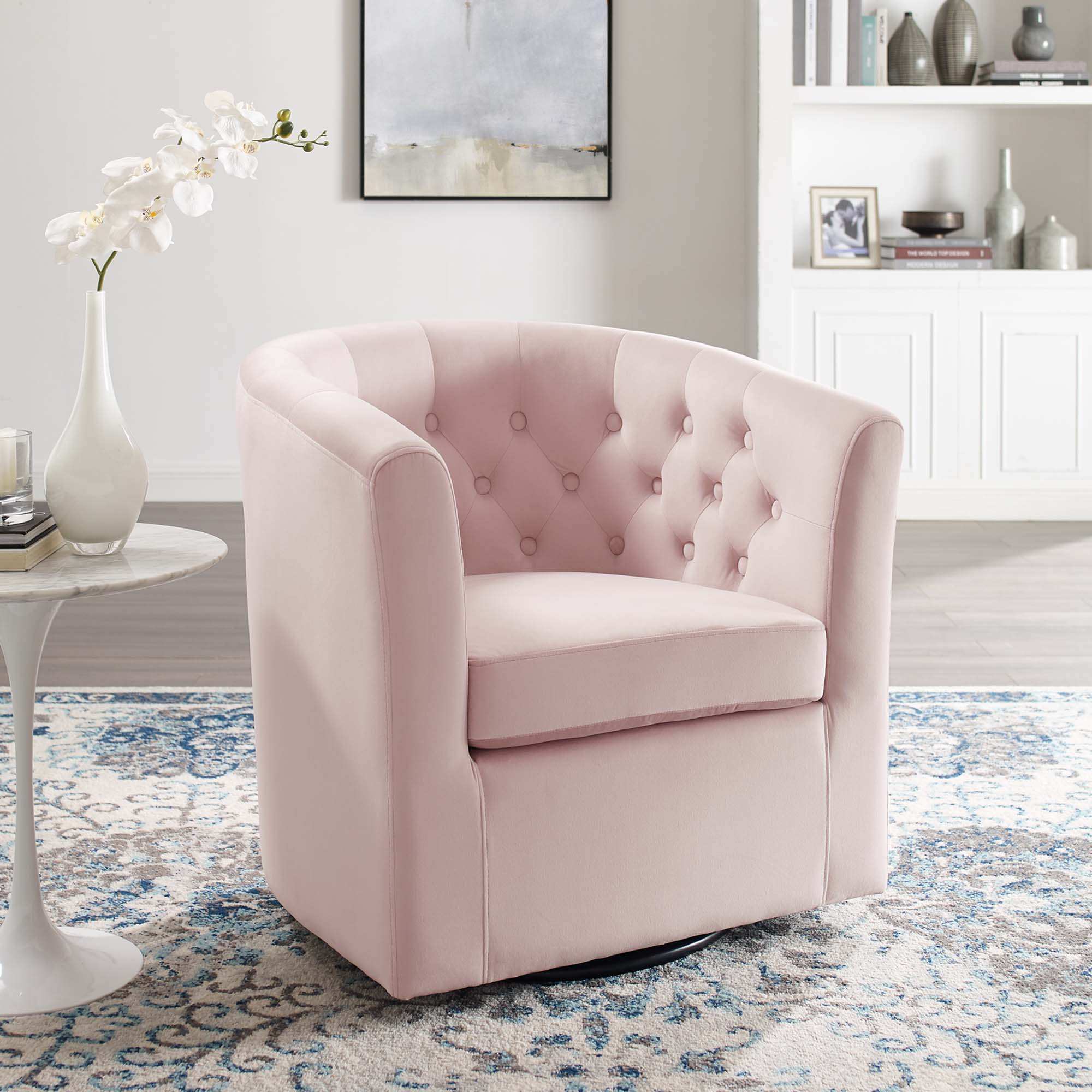Prospect Tufted Performance Velvet Swivel Armchair by Modway - Best Buy Furniture