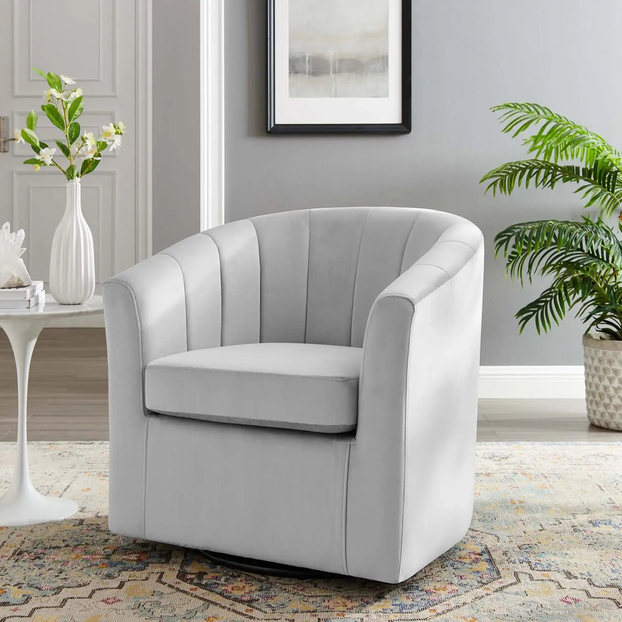 Prospect Performance Velvet Swivel Armchair by Modway - Best Buy Furniture