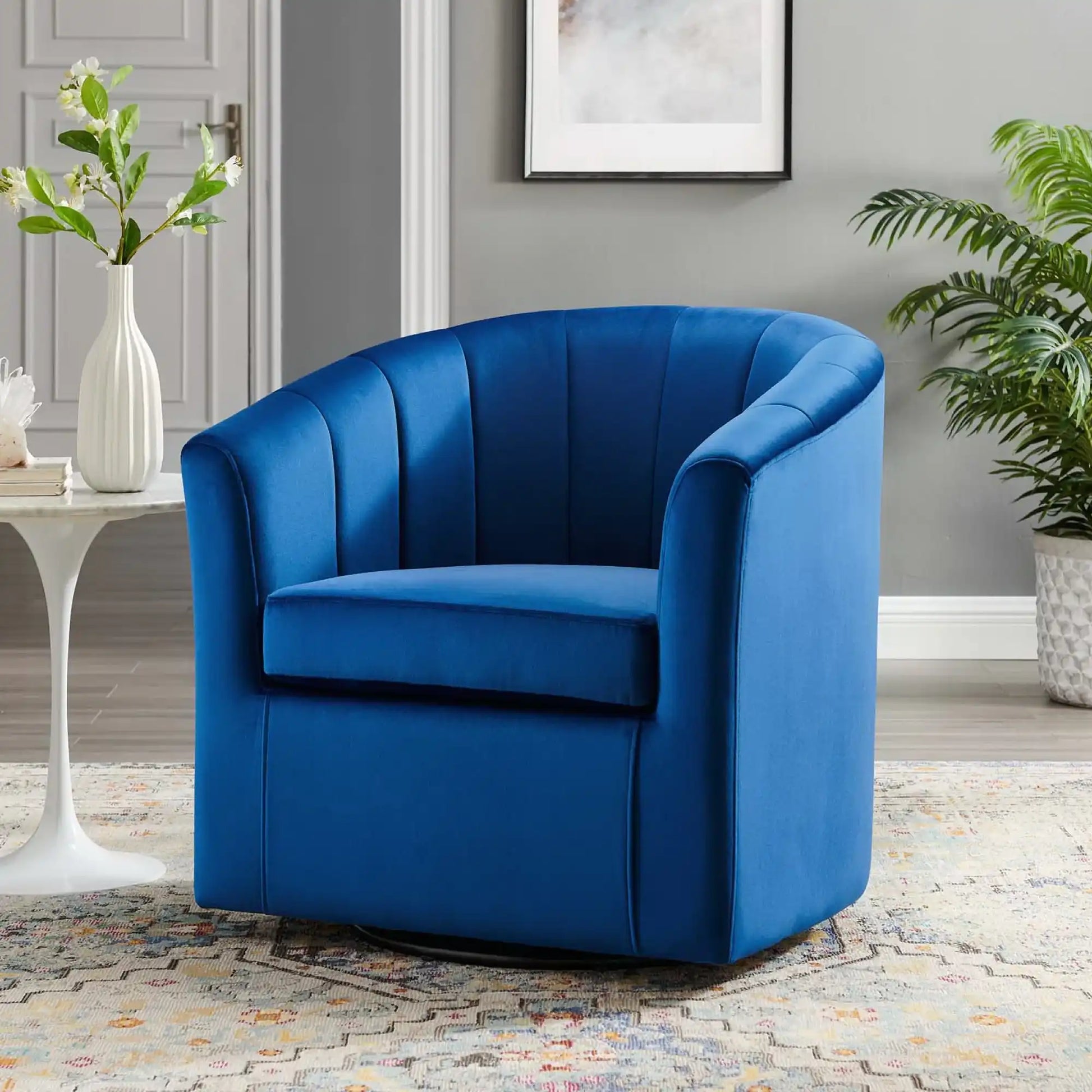 Prospect Performance Velvet Swivel Armchair by Modway - Best Buy Furniture
