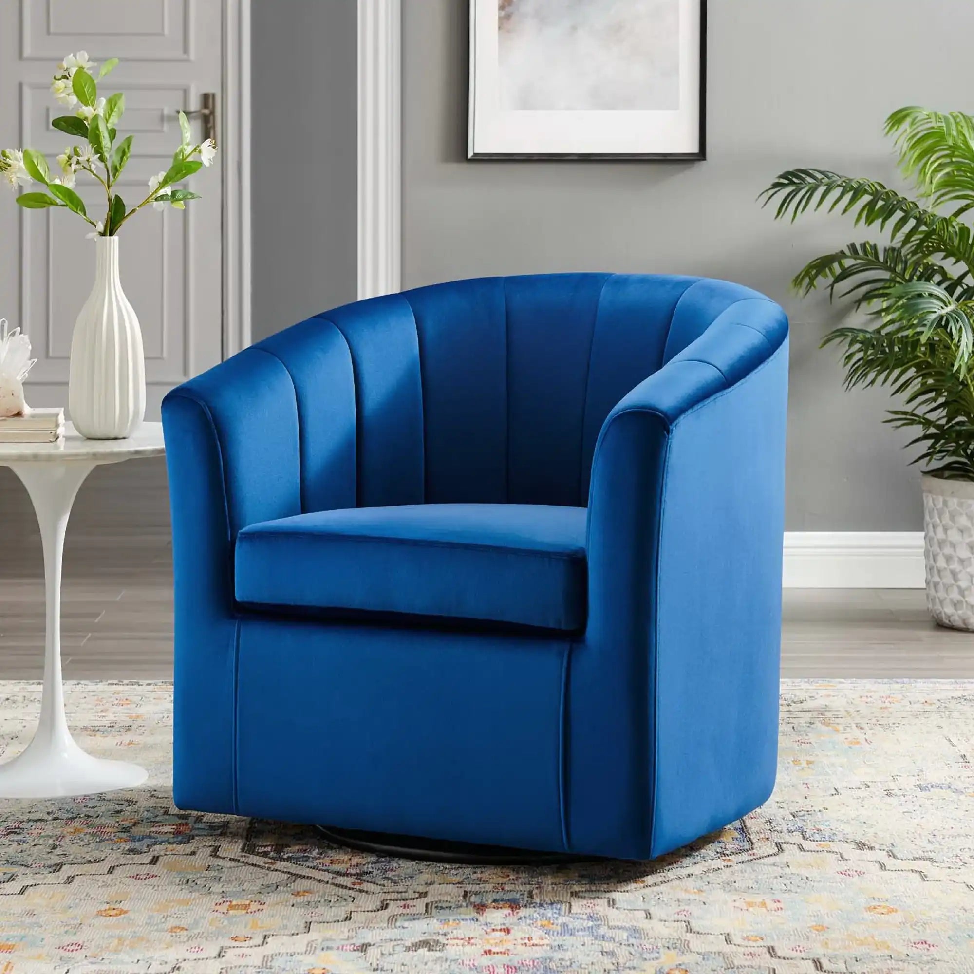 Prospect Performance Velvet Swivel Armchair by Modway - Best Buy Furniture