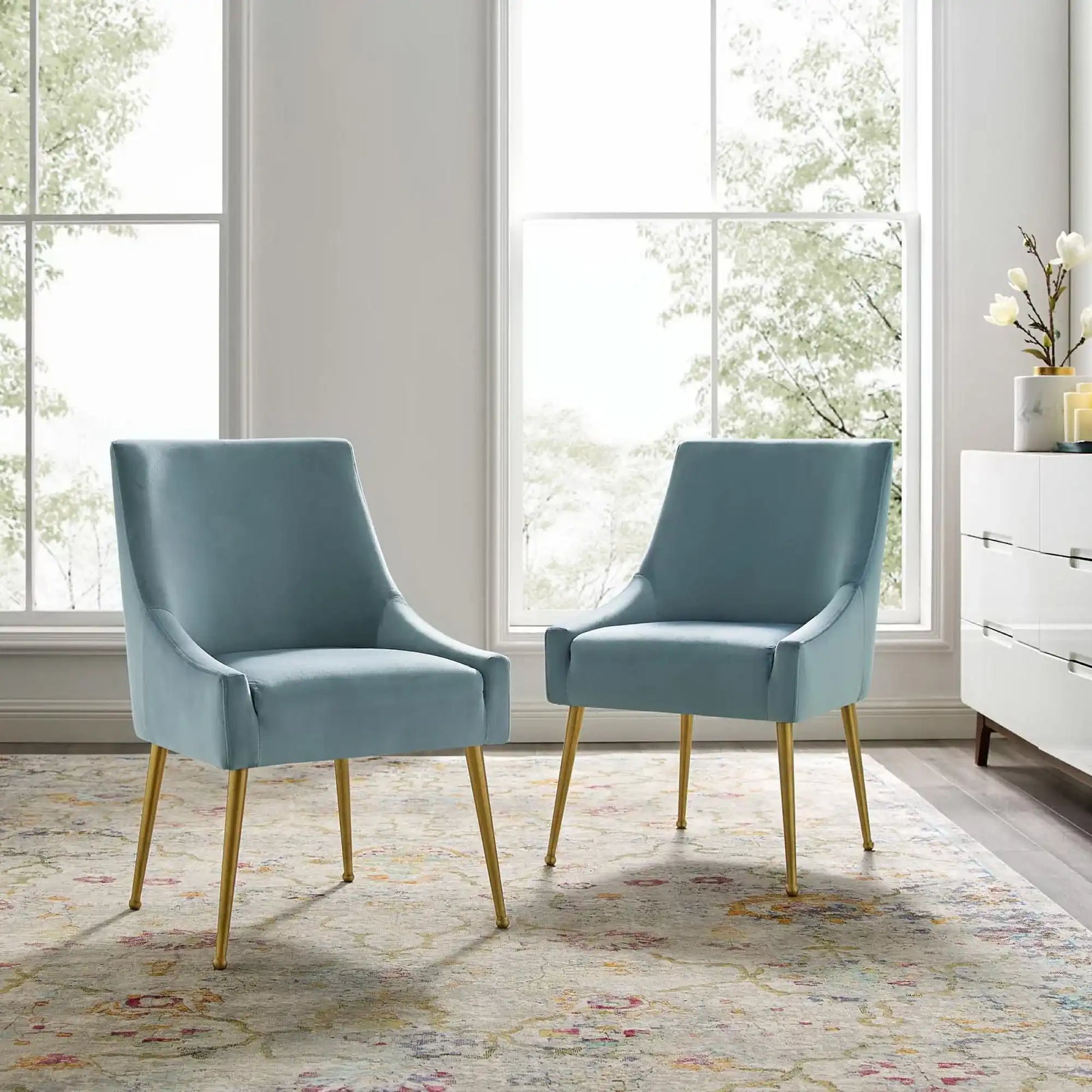Discern Upholstered Performance Velvet Dining Chair Set of 2 by Modway - Best Buy Furniture