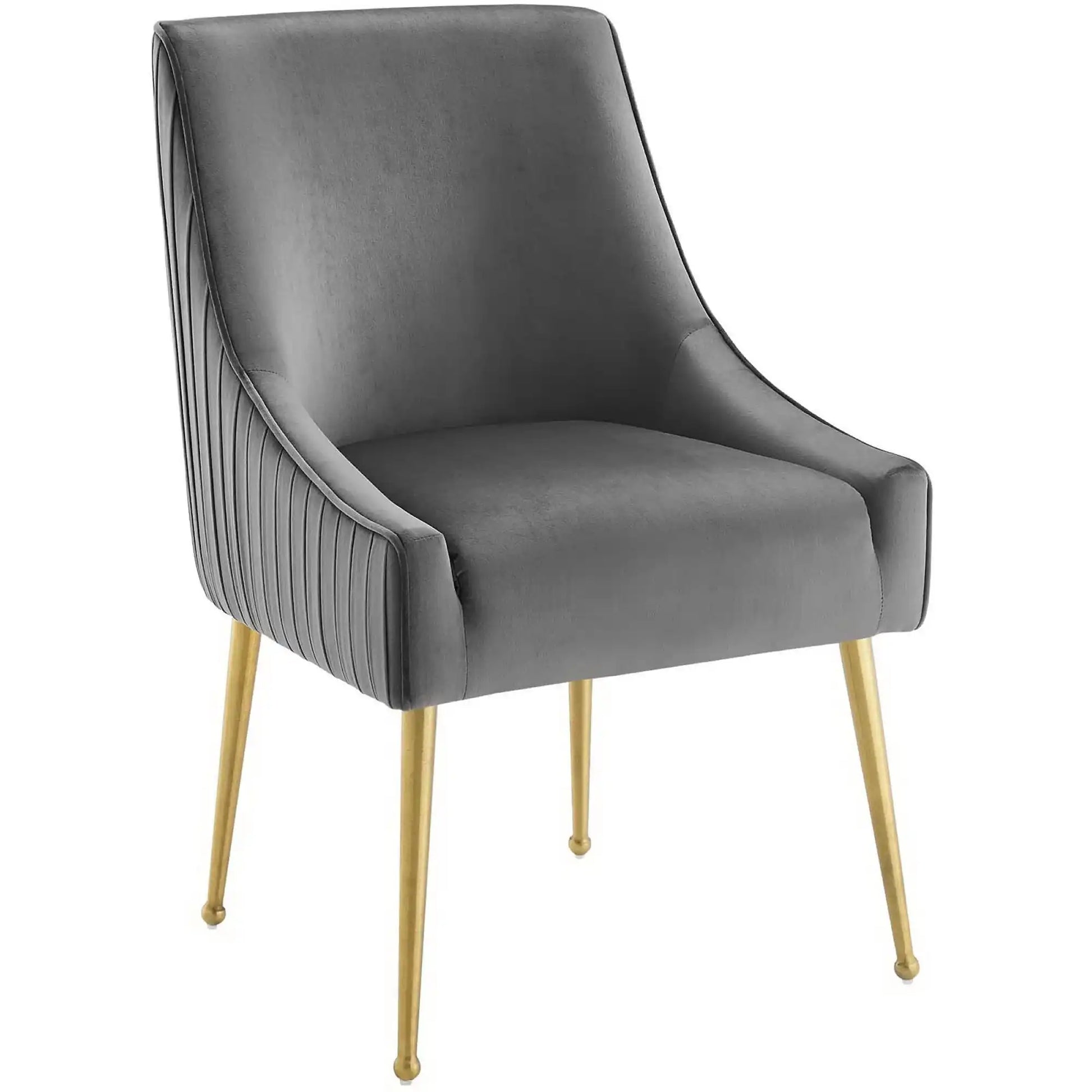 Discern Pleated Back Upholstered Performance Velvet Dining Chair Set of 2 by Modway - Best Buy Furniture