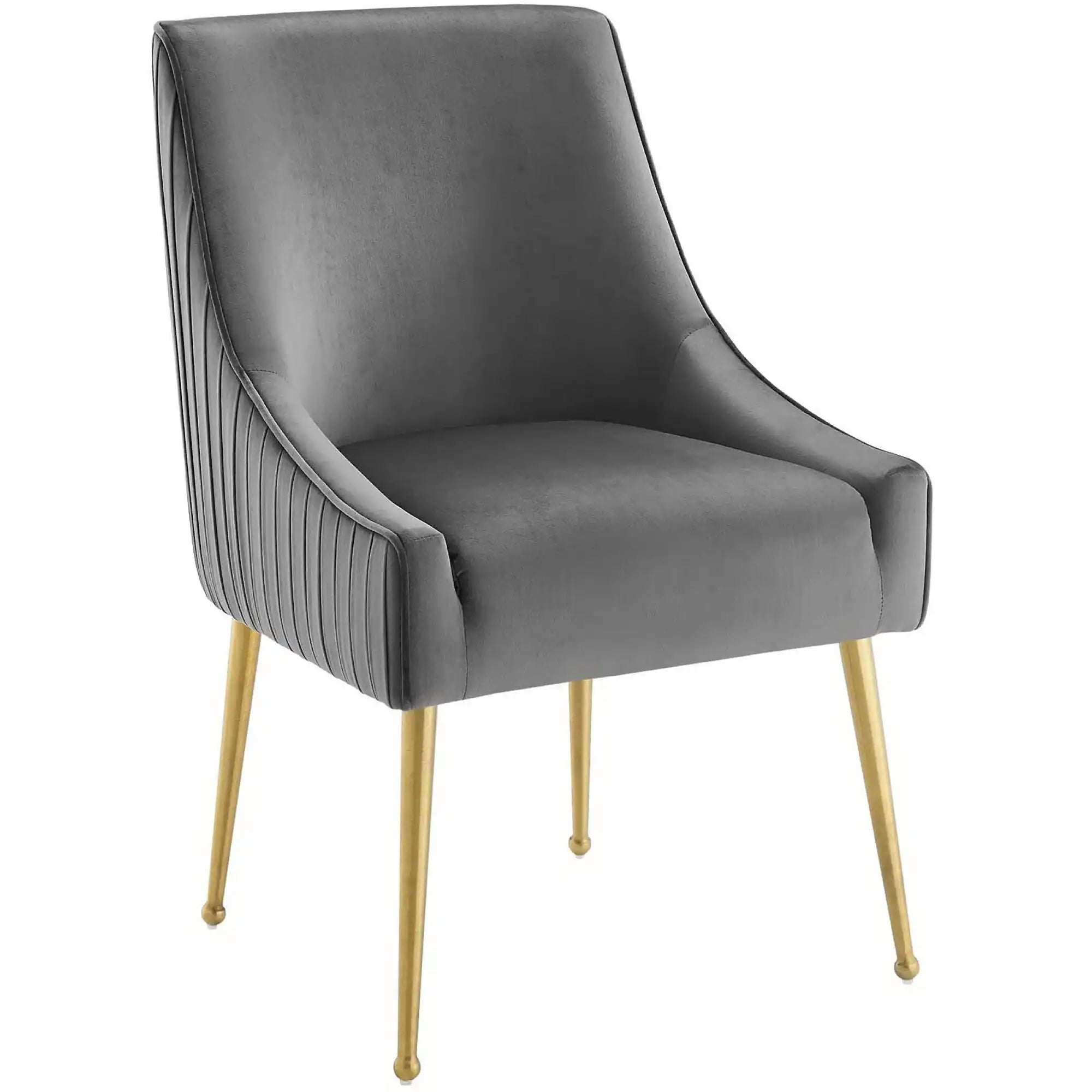 Discern Pleated Back Upholstered Performance Velvet Dining Chair Set of 2 by Modway - Best Buy Furniture