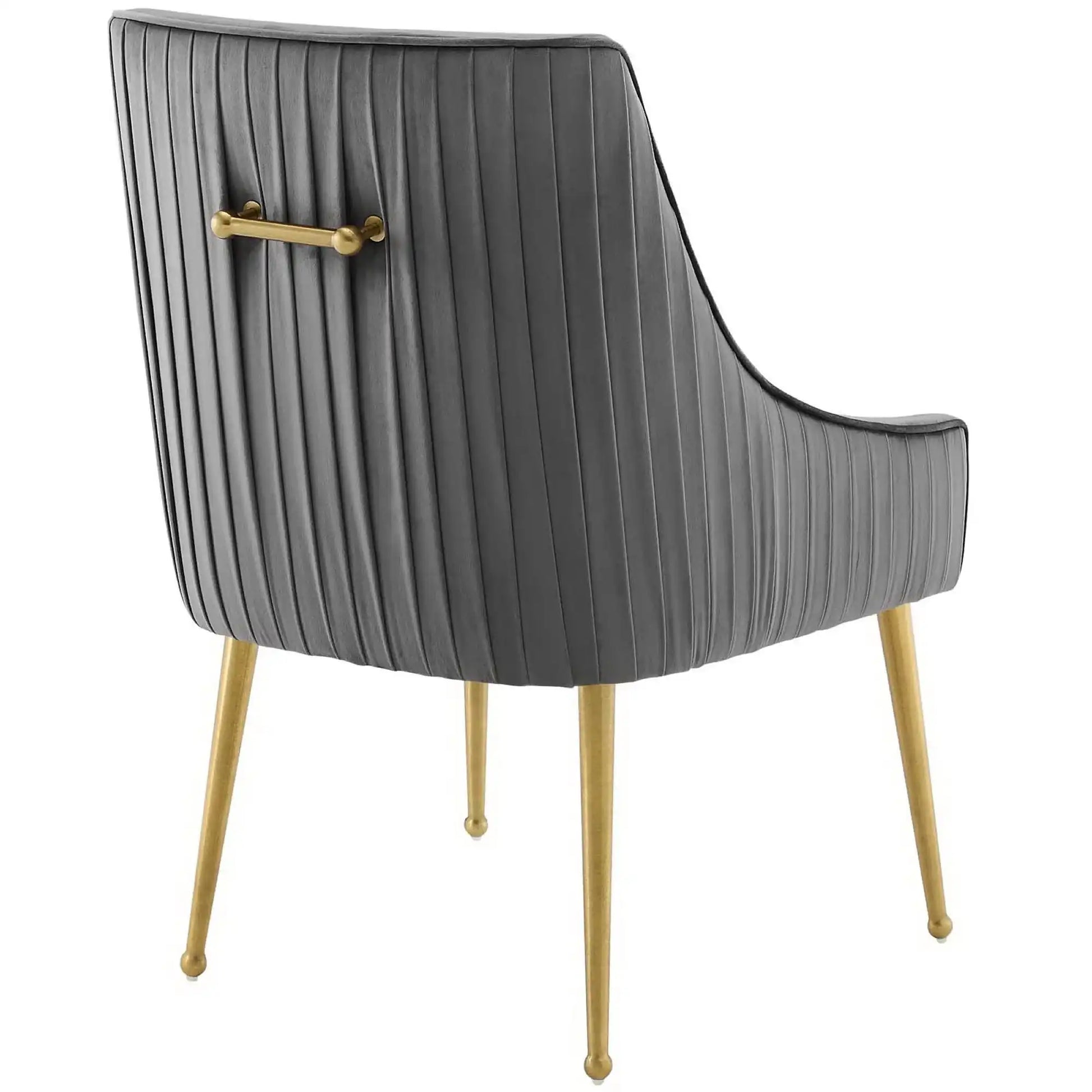 Discern Pleated Back Upholstered Performance Velvet Dining Chair Set of 2 by Modway - Best Buy Furniture