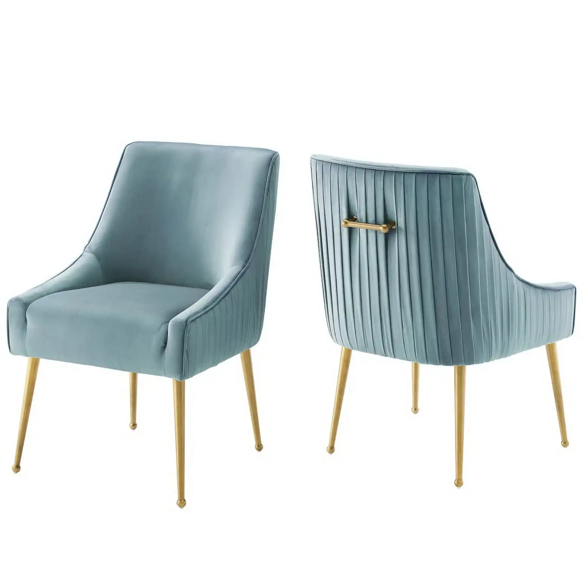 Discern Pleated Back Upholstered Performance Velvet Dining Chair Set of 2 by Modway - Best Buy Furniture