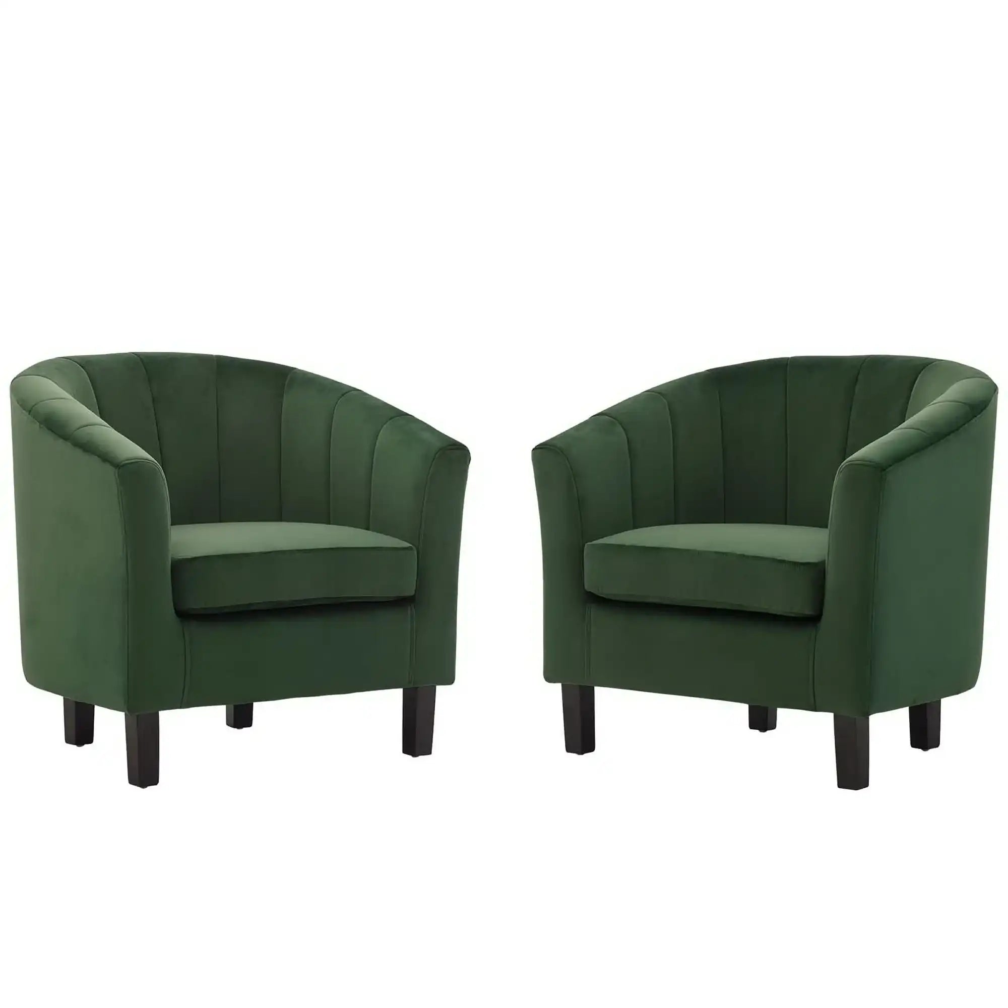 Prospect Channel Tufted Performance Velvet Armchair Set of 2 by Modway - Best Buy Furniture