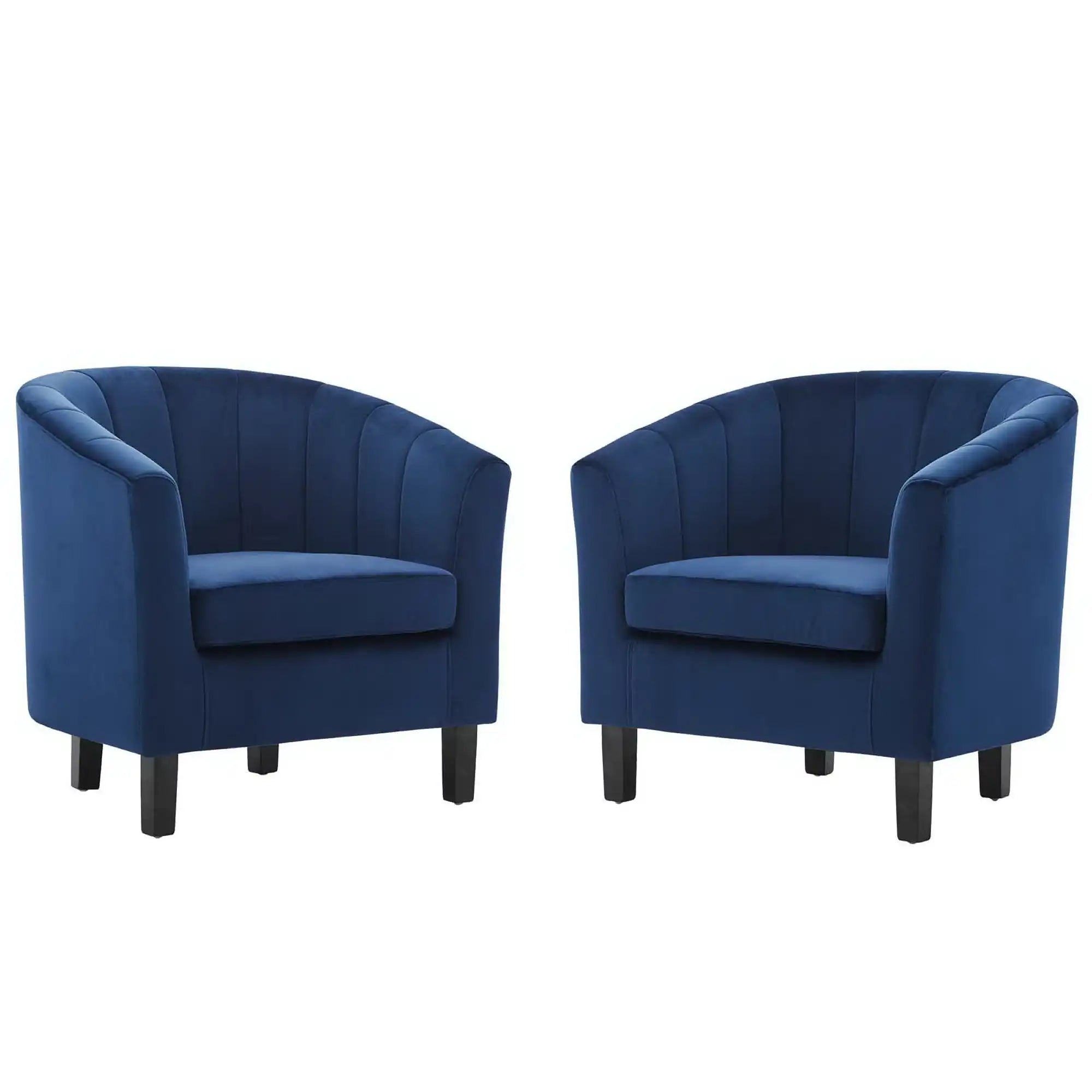 Prospect Channel Tufted Performance Velvet Armchair Set of 2 by Modway - Best Buy Furniture
