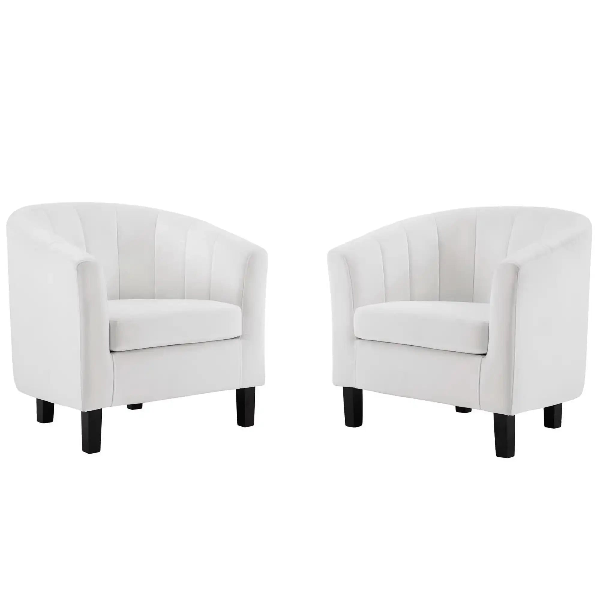Prospect Channel Tufted Performance Velvet Armchair Set of 2 by Modway - Best Buy Furniture