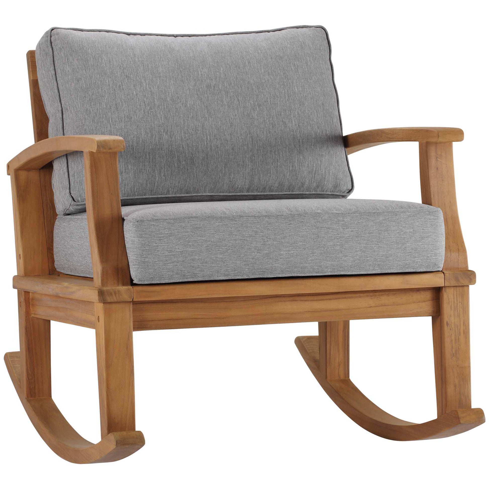 Marina Outdoor Patio Teak Rocking Chair by Modway - Best Buy Furniture