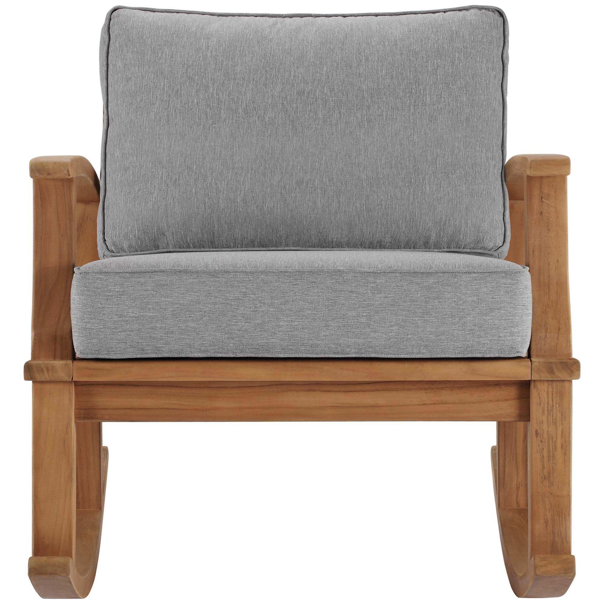 Marina Outdoor Patio Teak Rocking Chair by Modway - Best Buy Furniture