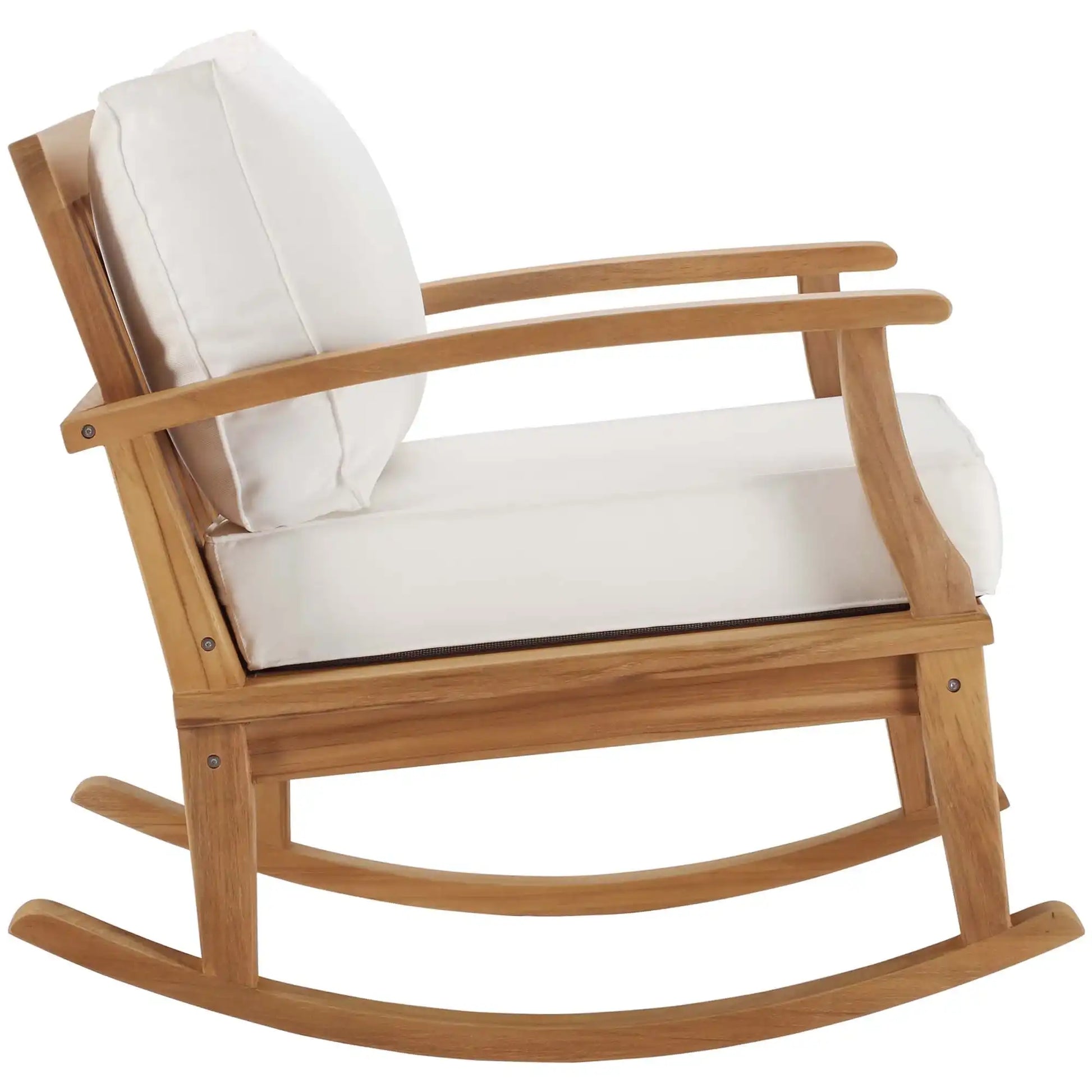 Marina Outdoor Patio Teak Rocking Chair by Modway - Best Buy Furniture