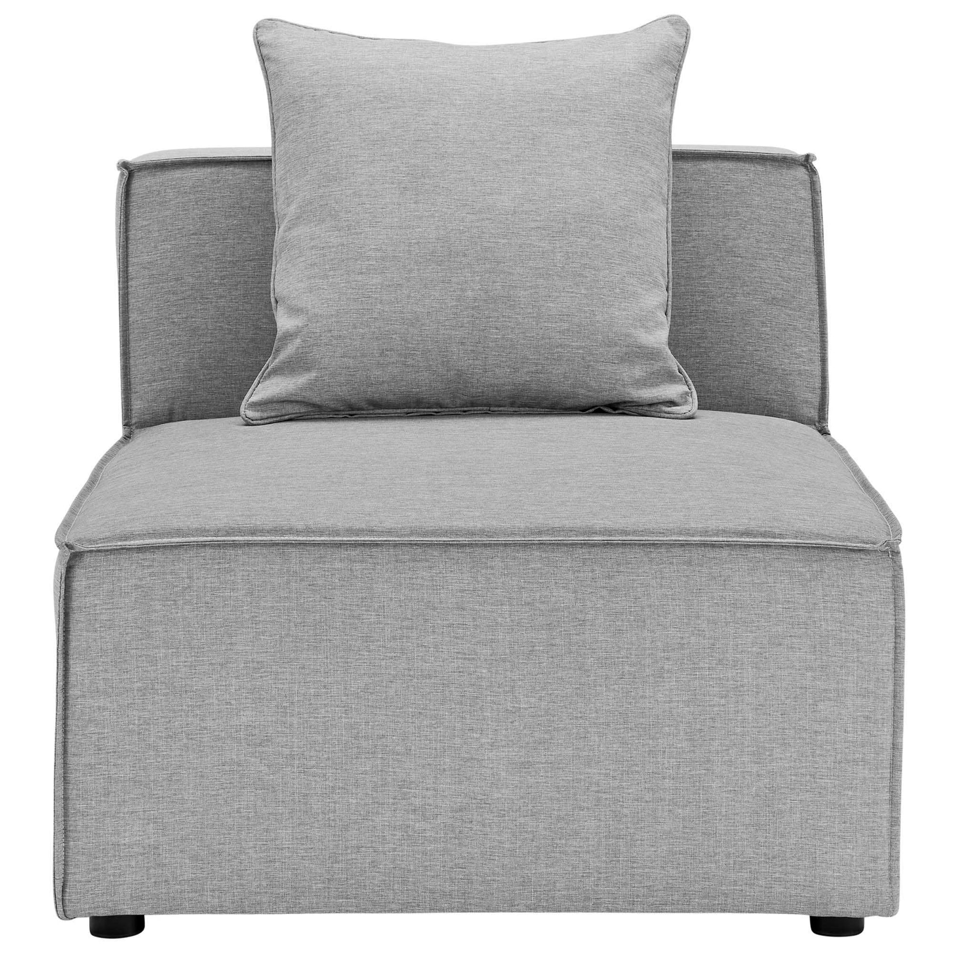 Saybrook Outdoor Patio Upholstered Sectional Sofa Armless Chair by Modway - Best Buy Furniture