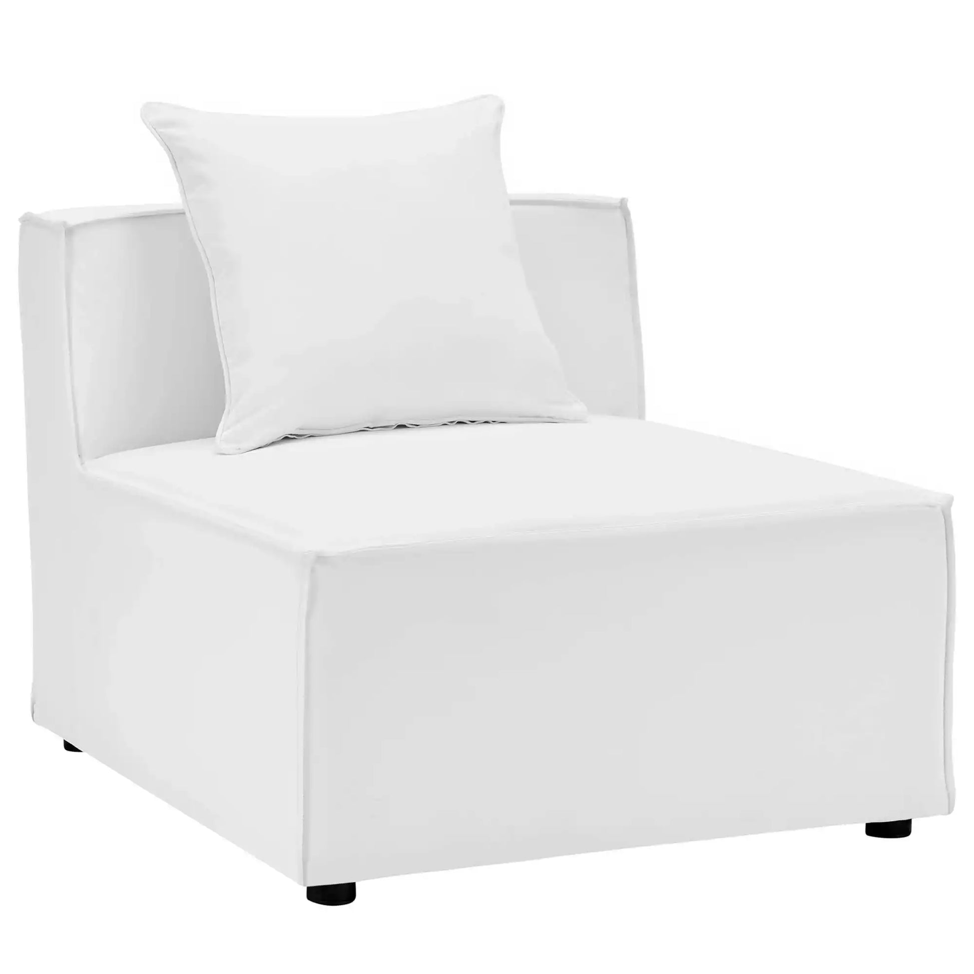 Saybrook Outdoor Patio Upholstered Sectional Sofa Armless Chair by Modway - Best Buy Furniture