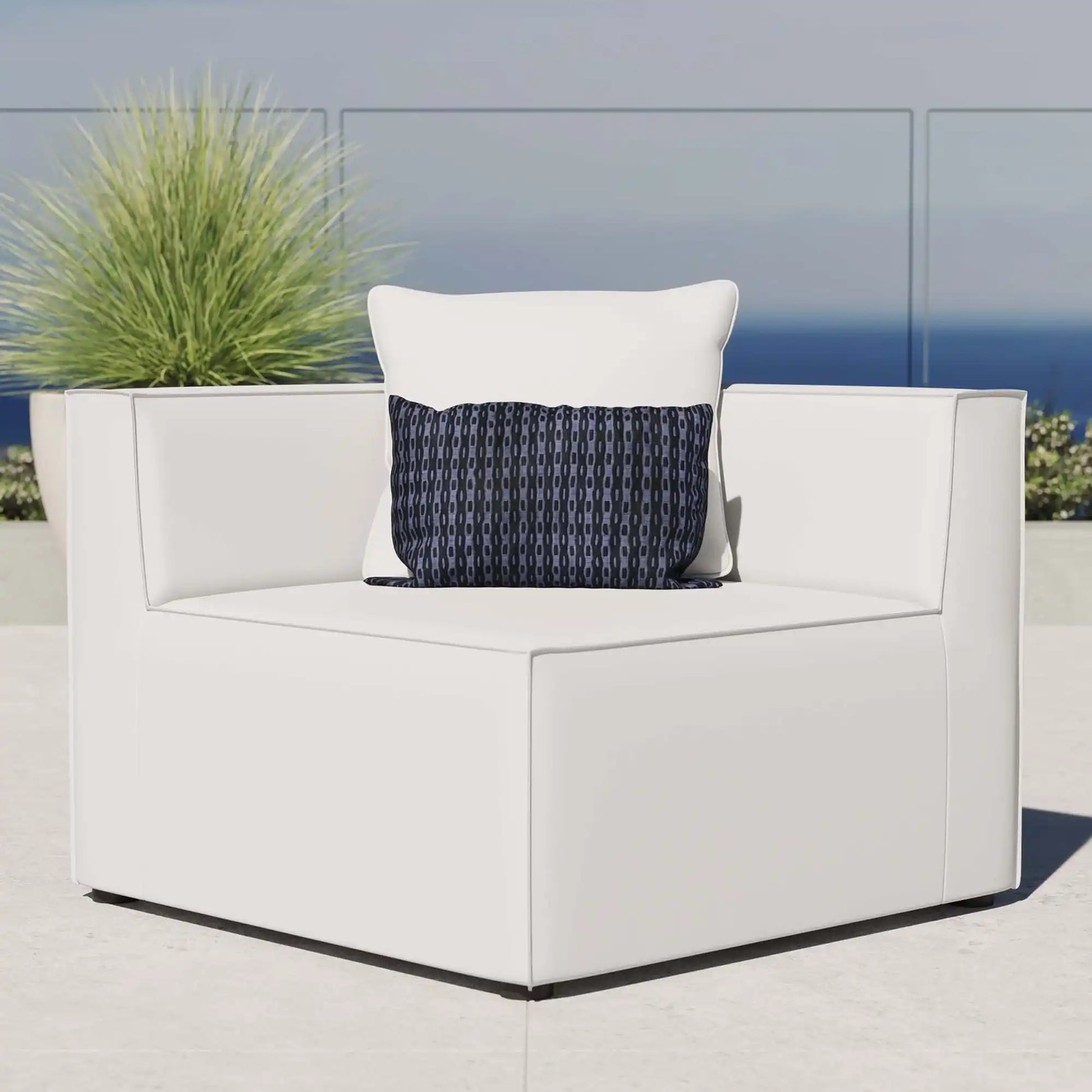 Saybrook Outdoor Patio Upholstered Sectional Sofa Corner Chair by Modway - Best Buy Furniture