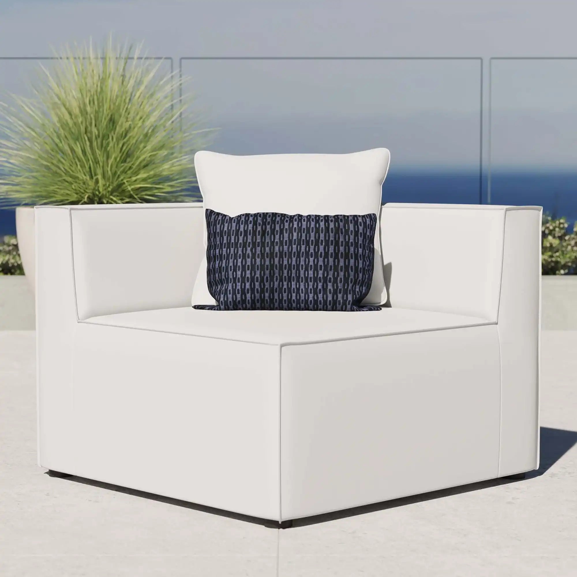 Saybrook Outdoor Patio Upholstered Sectional Sofa Corner Chair by Modway - Best Buy Furniture