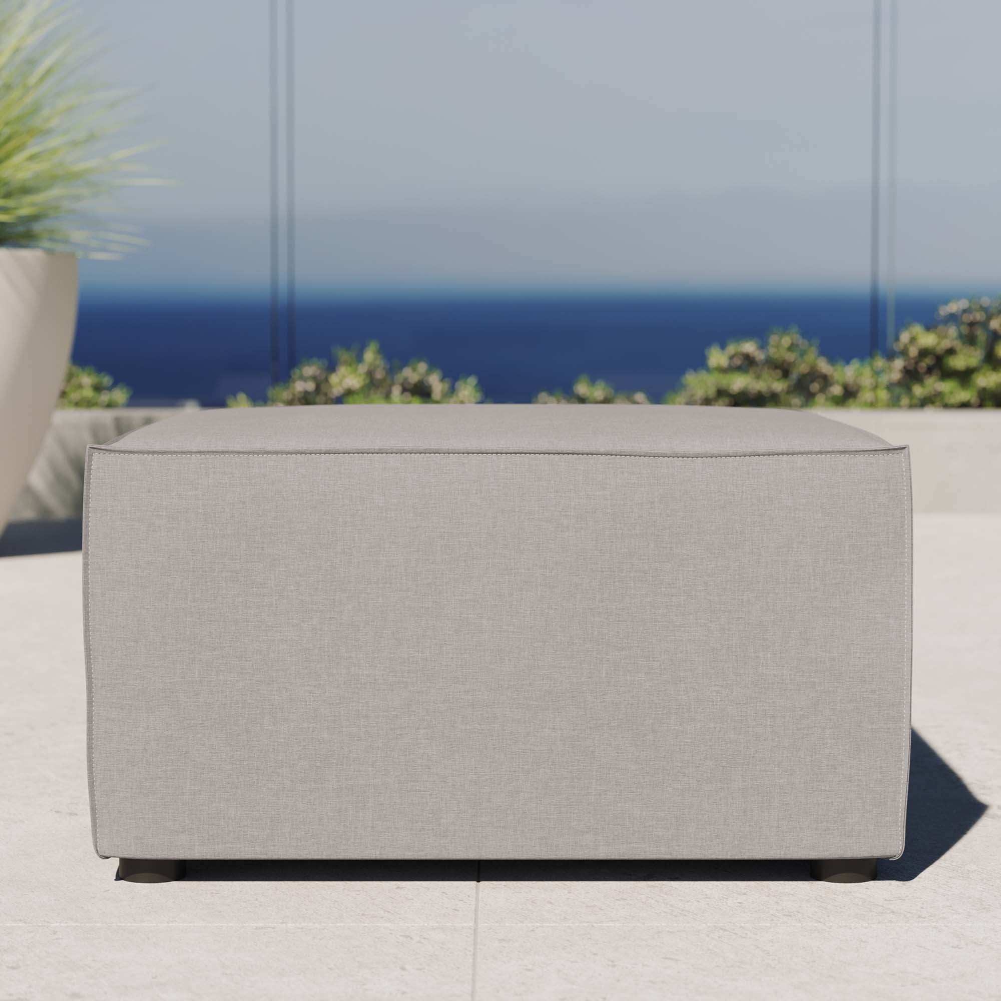 Saybrook Outdoor Patio Upholstered Sectional Sofa Ottoman by Modway - Best Buy Furniture