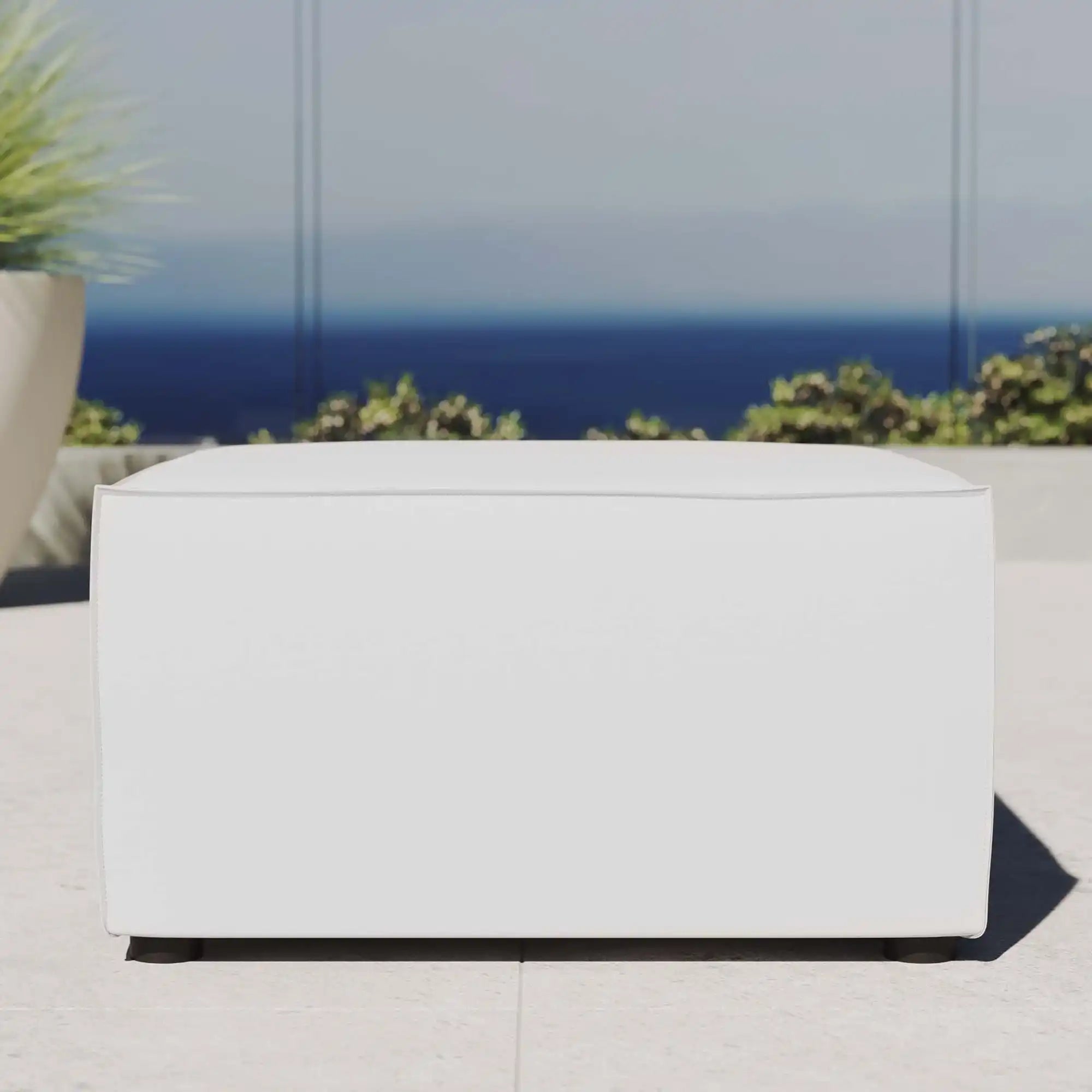 Saybrook Outdoor Patio Upholstered Sectional Sofa Ottoman by Modway - Best Buy Furniture