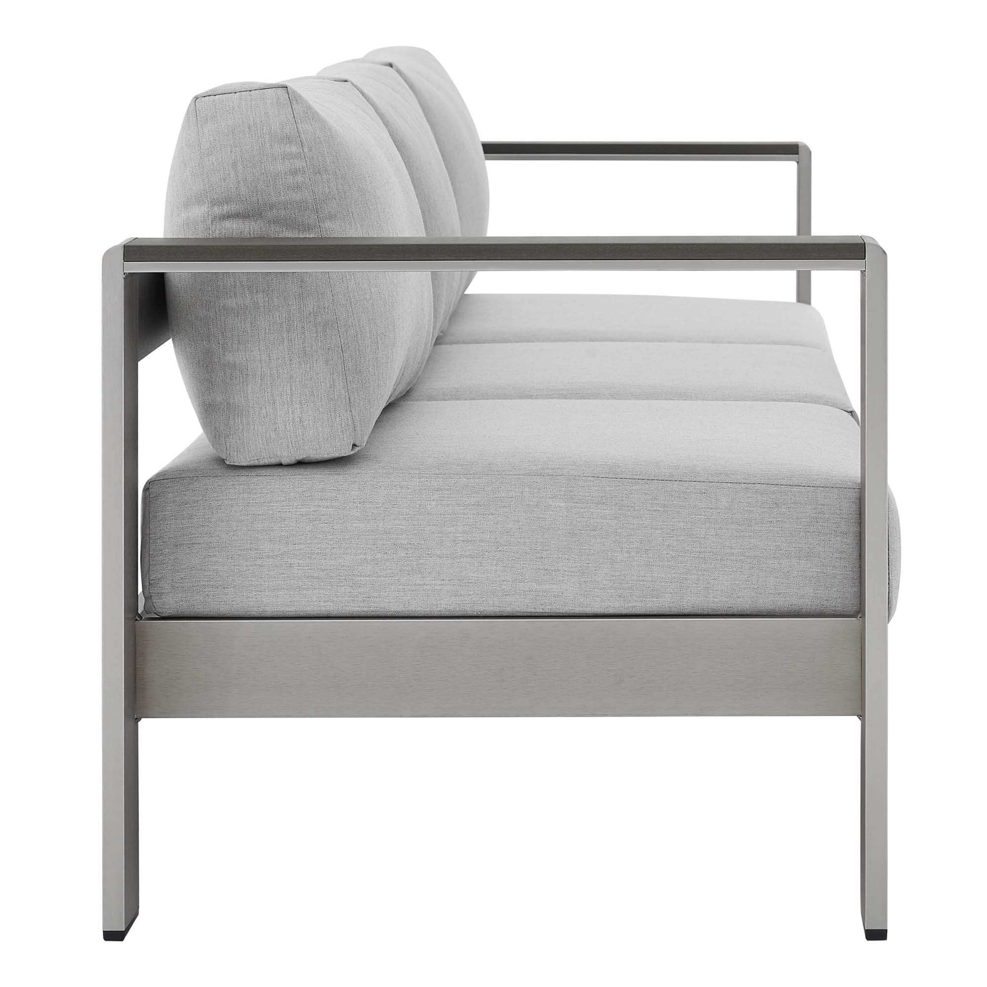 Shore Sunbrella� Fabric Aluminum Outdoor Patio Sofa by Modway - Best Buy Furniture