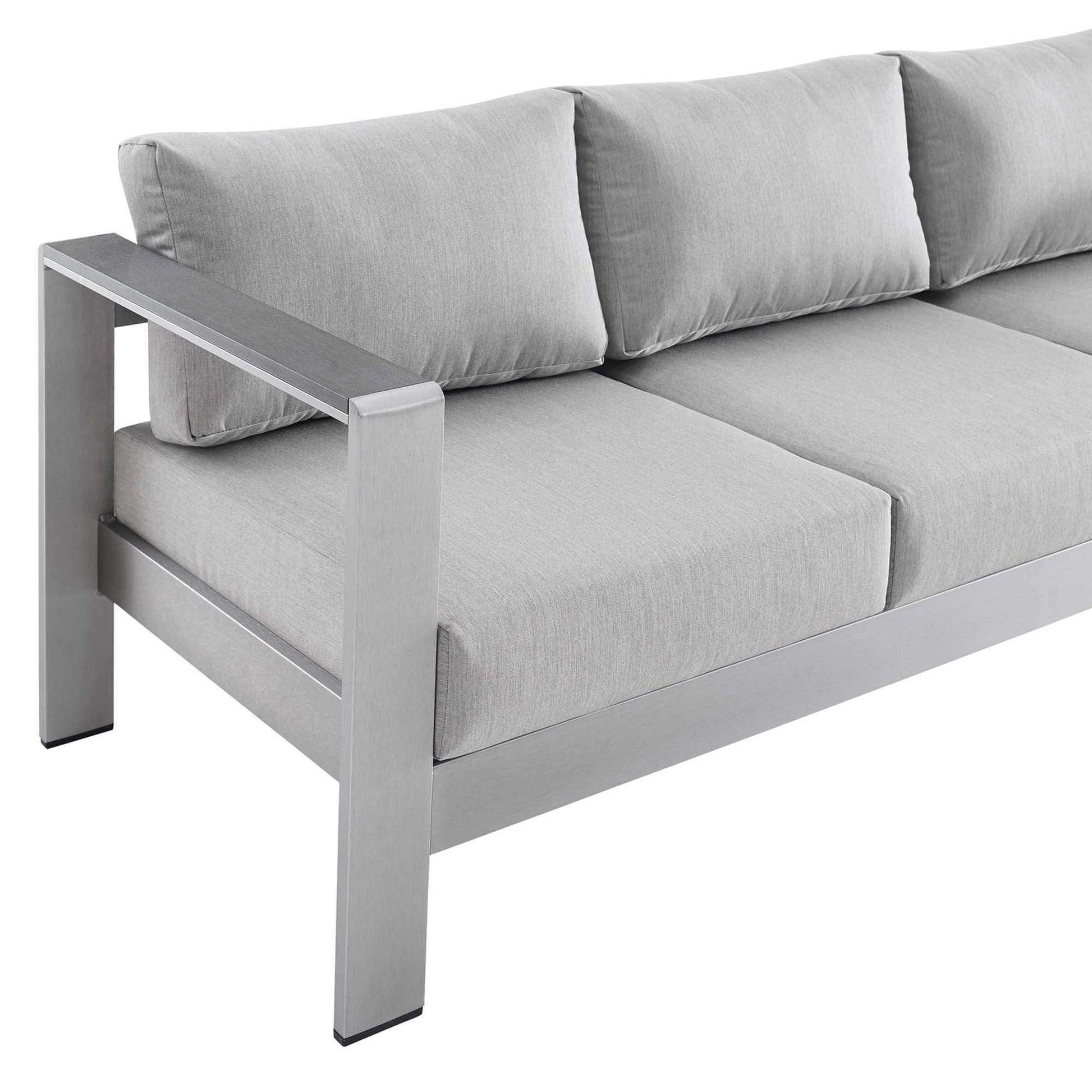 Shore Sunbrella� Fabric Aluminum Outdoor Patio Sofa by Modway - Best Buy Furniture