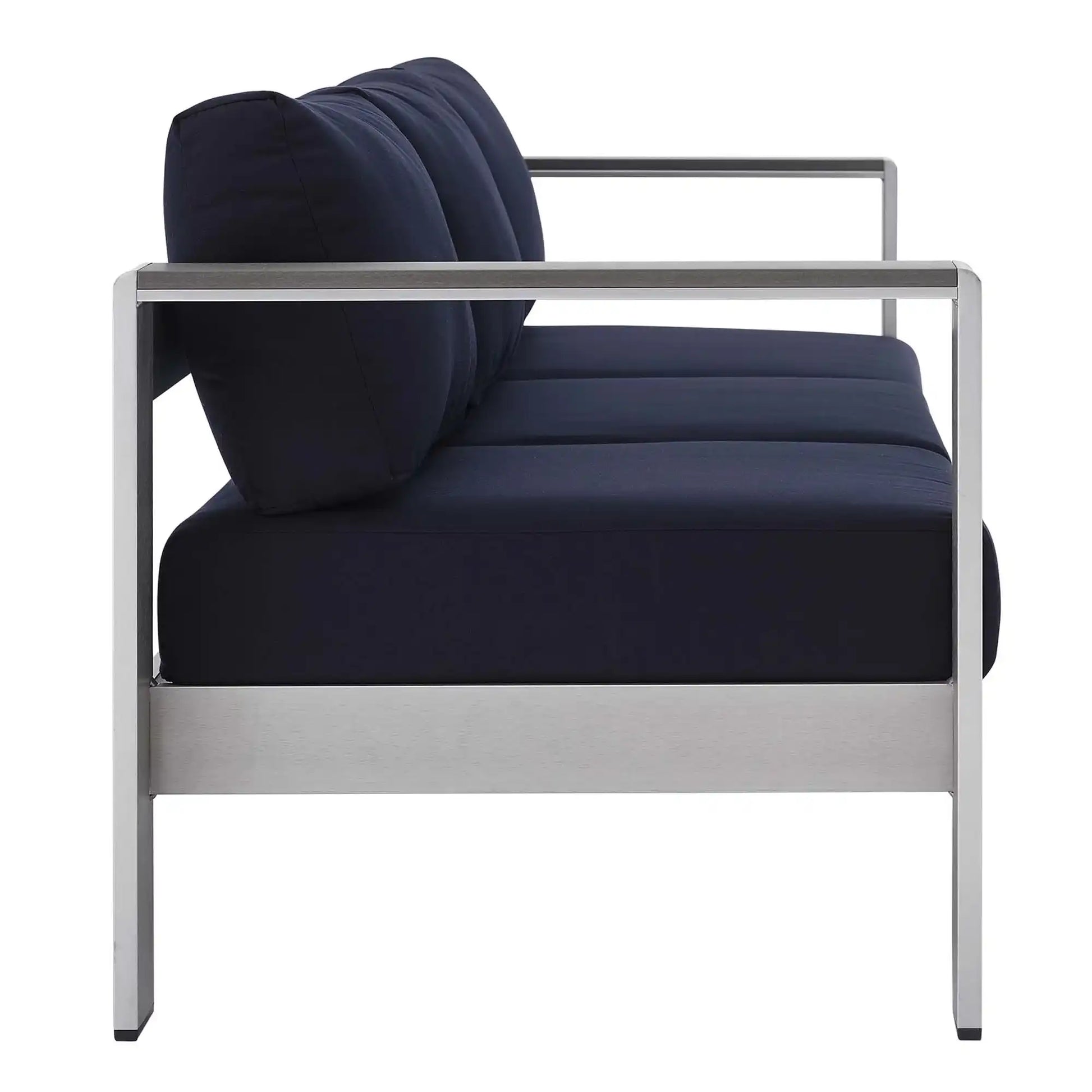 Shore Sunbrella� Fabric Aluminum Outdoor Patio Sofa by Modway - Best Buy Furniture