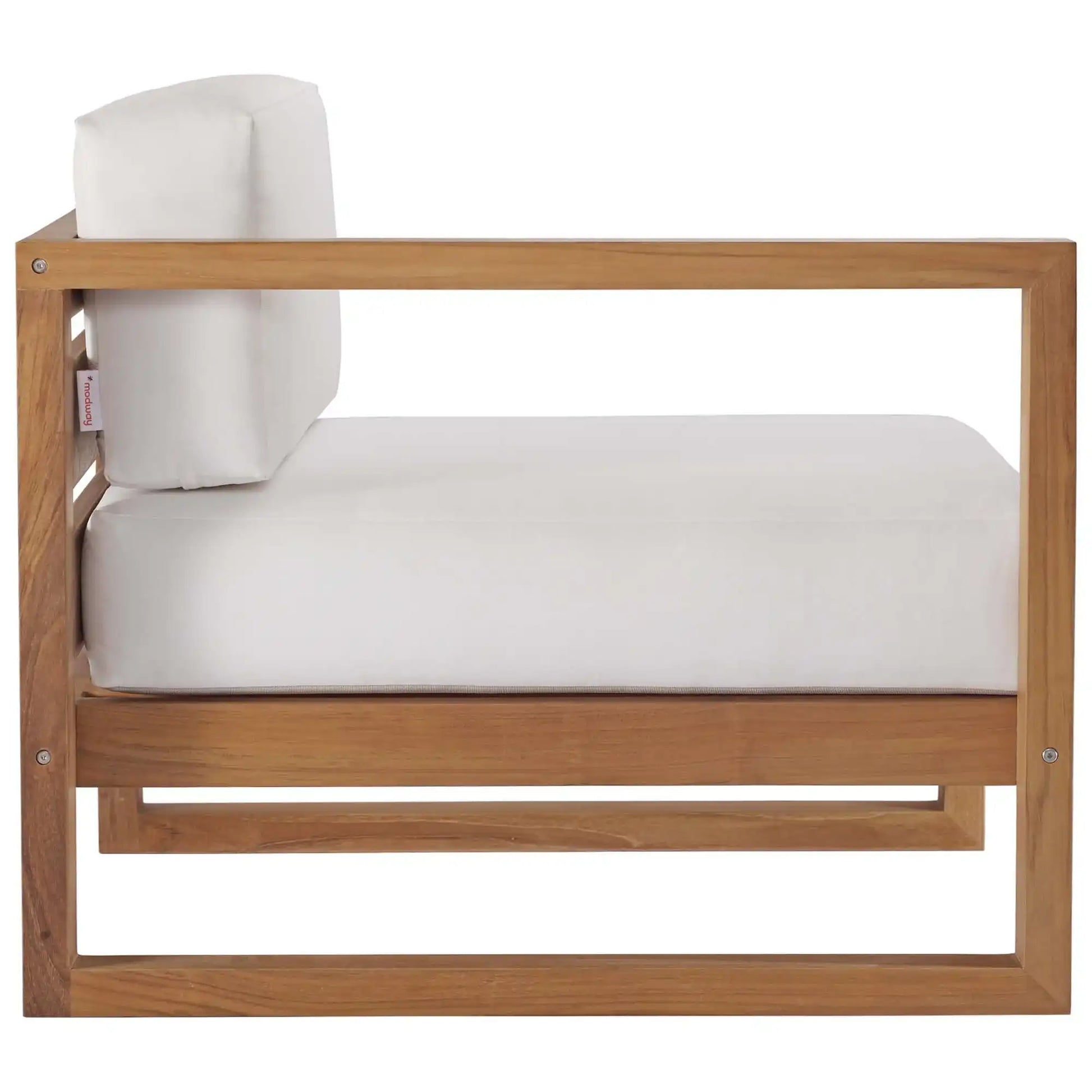 Upland 2-Piece Outdoor Patio Teak Wood Sectional Sofa Loveseat by Modway - Best Buy Furniture