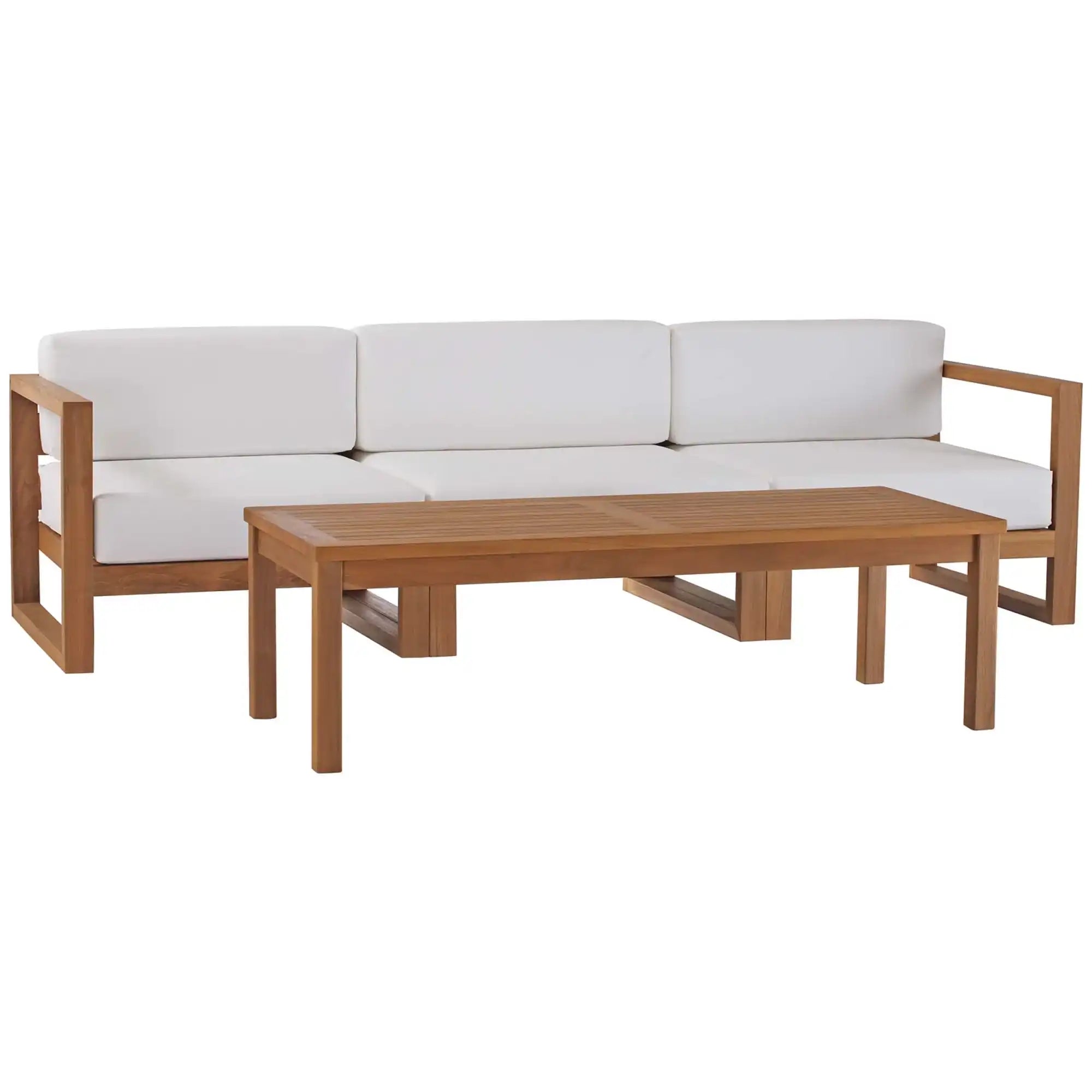 Upland 4-Piece Outdoor Patio Teak Wood Furniture Set by Modway - Best Buy Furniture