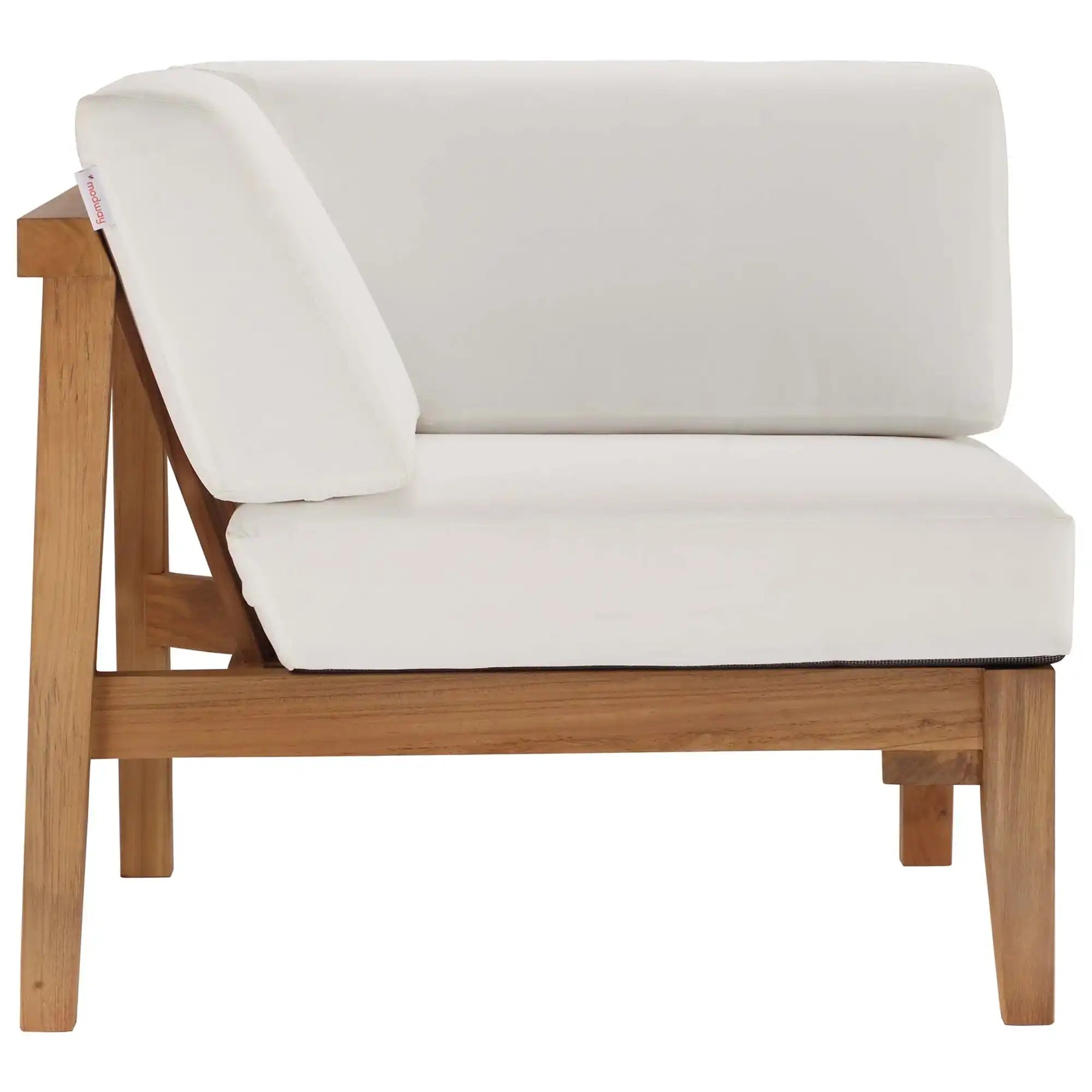 Bayport 3-Piece Outdoor Patio Teak Wood Sectional Sofa Set by Modway - Best Buy Furniture