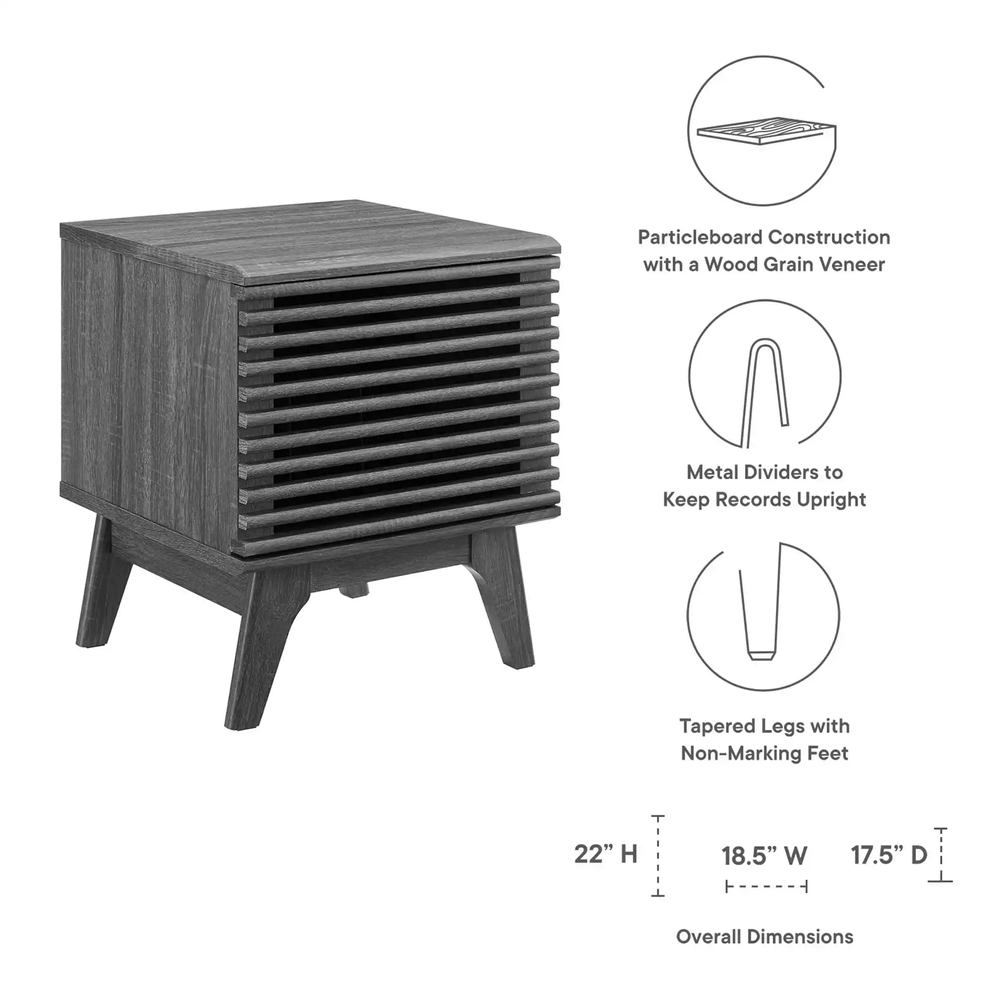 Render Vinyl Record Display Stand by Modway - Best Buy Furniture