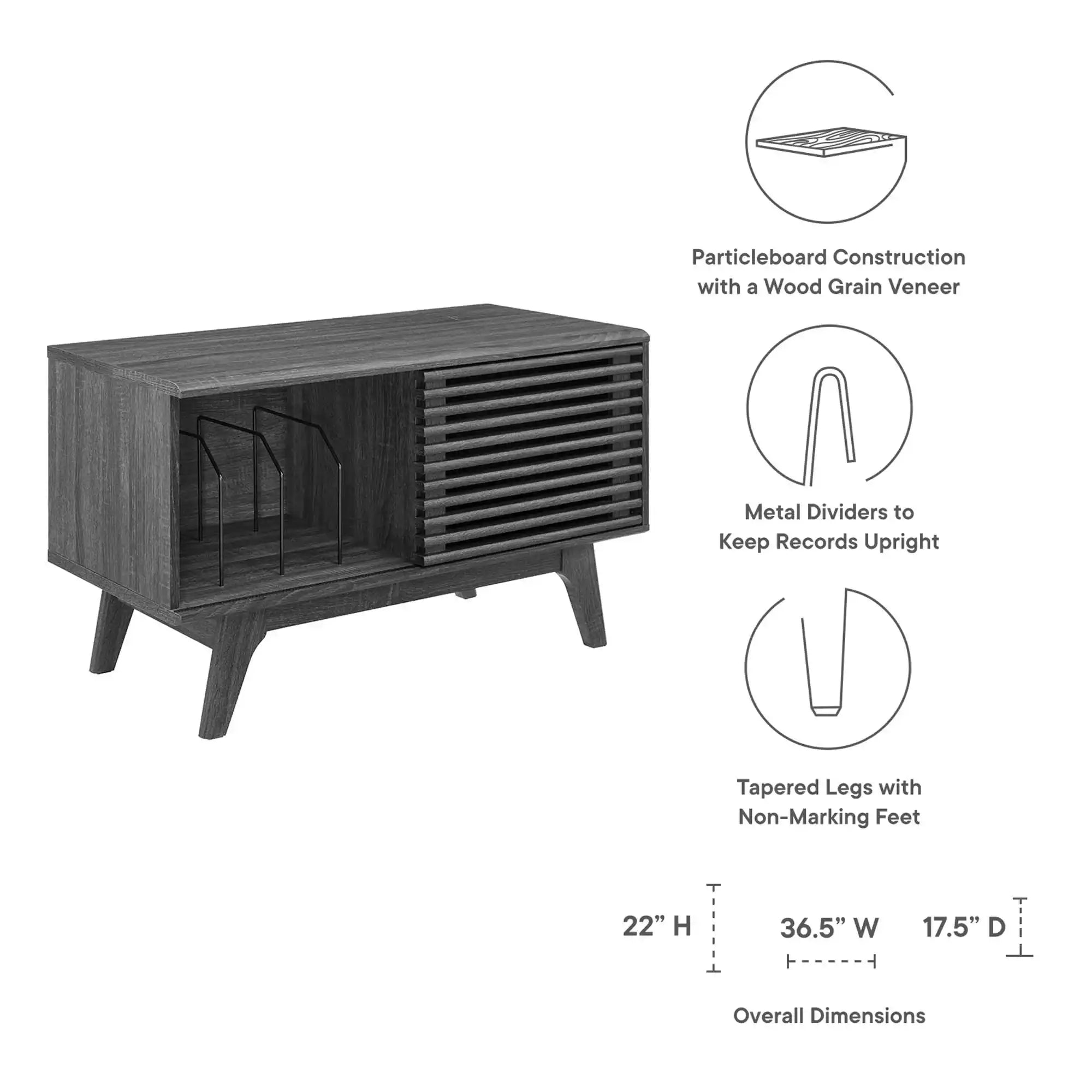 Render Vinyl Record Display Stand by Modway - Best Buy Furniture