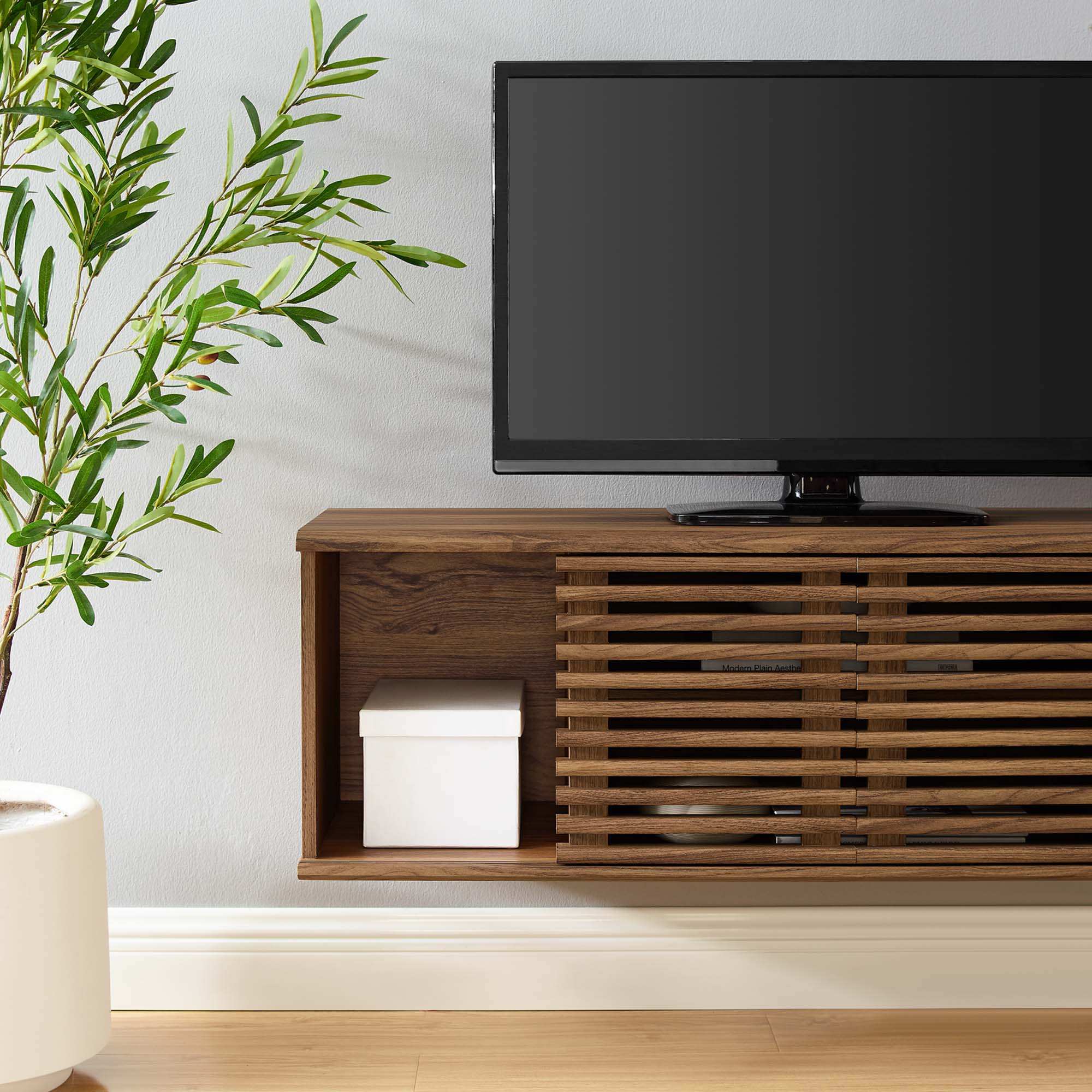 Render 46" Wall-Mount Media Console TV Stand by Modway - Best Buy Furniture