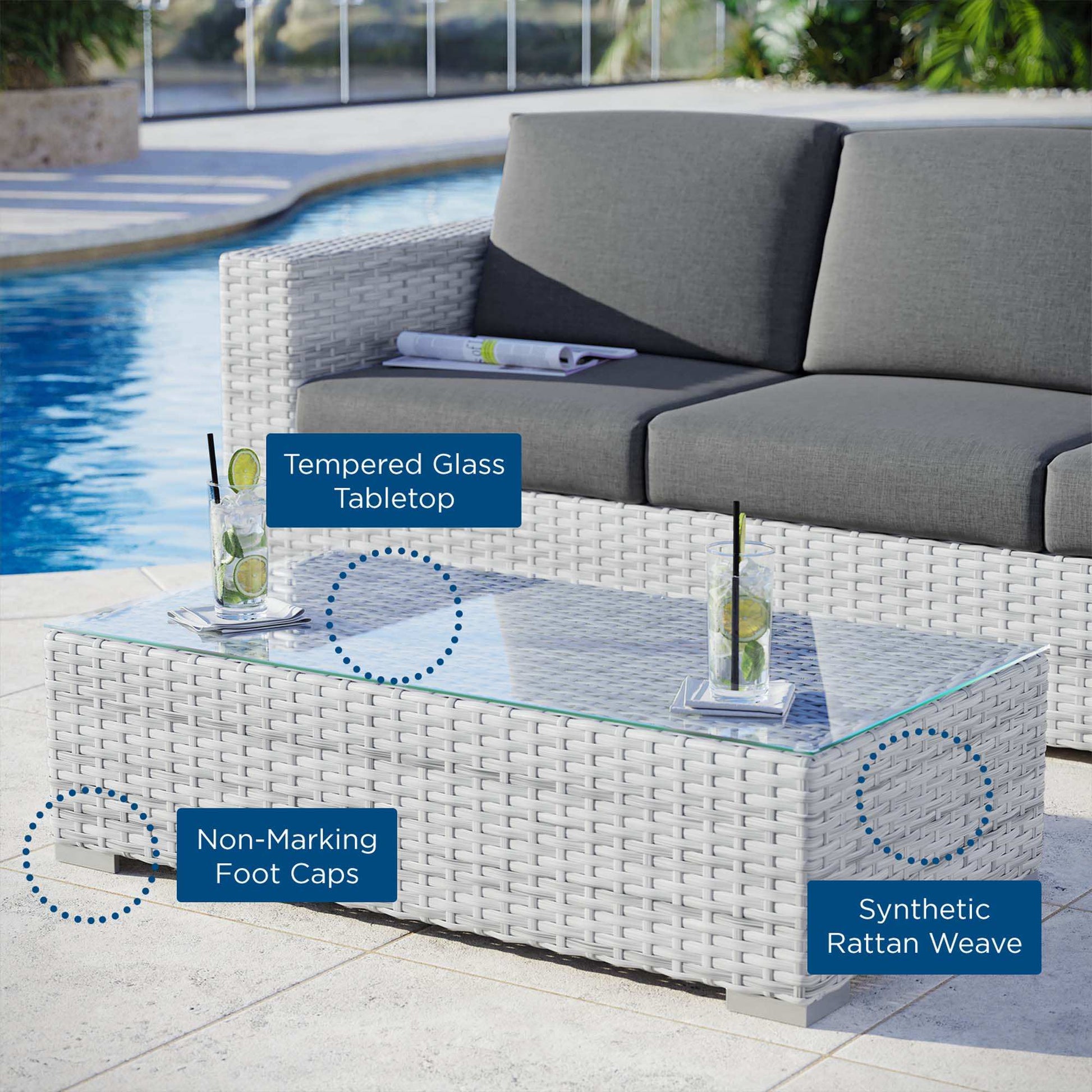 Convene Outdoor Patio Coffee Table by Modway - Best Buy Furniture