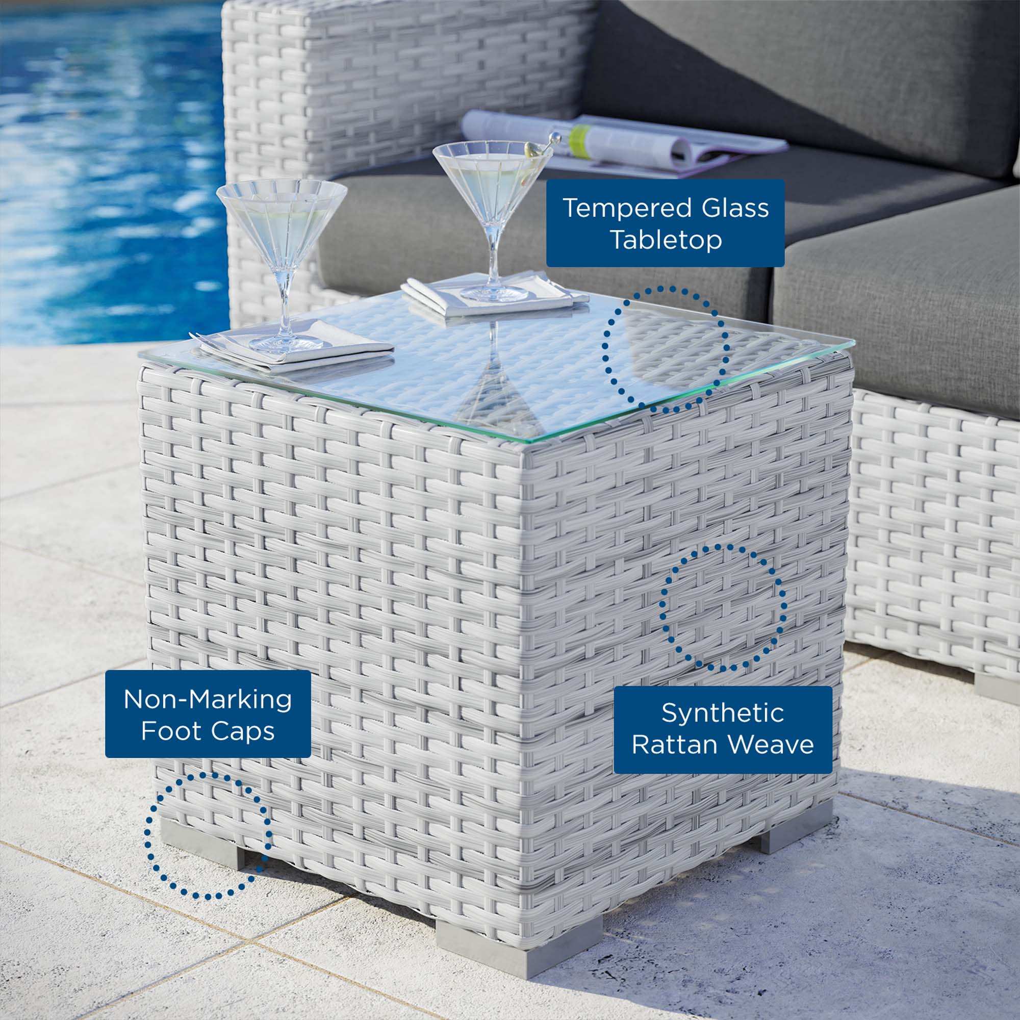Convene Outdoor Patio Side Table by Modway - Best Buy Furniture