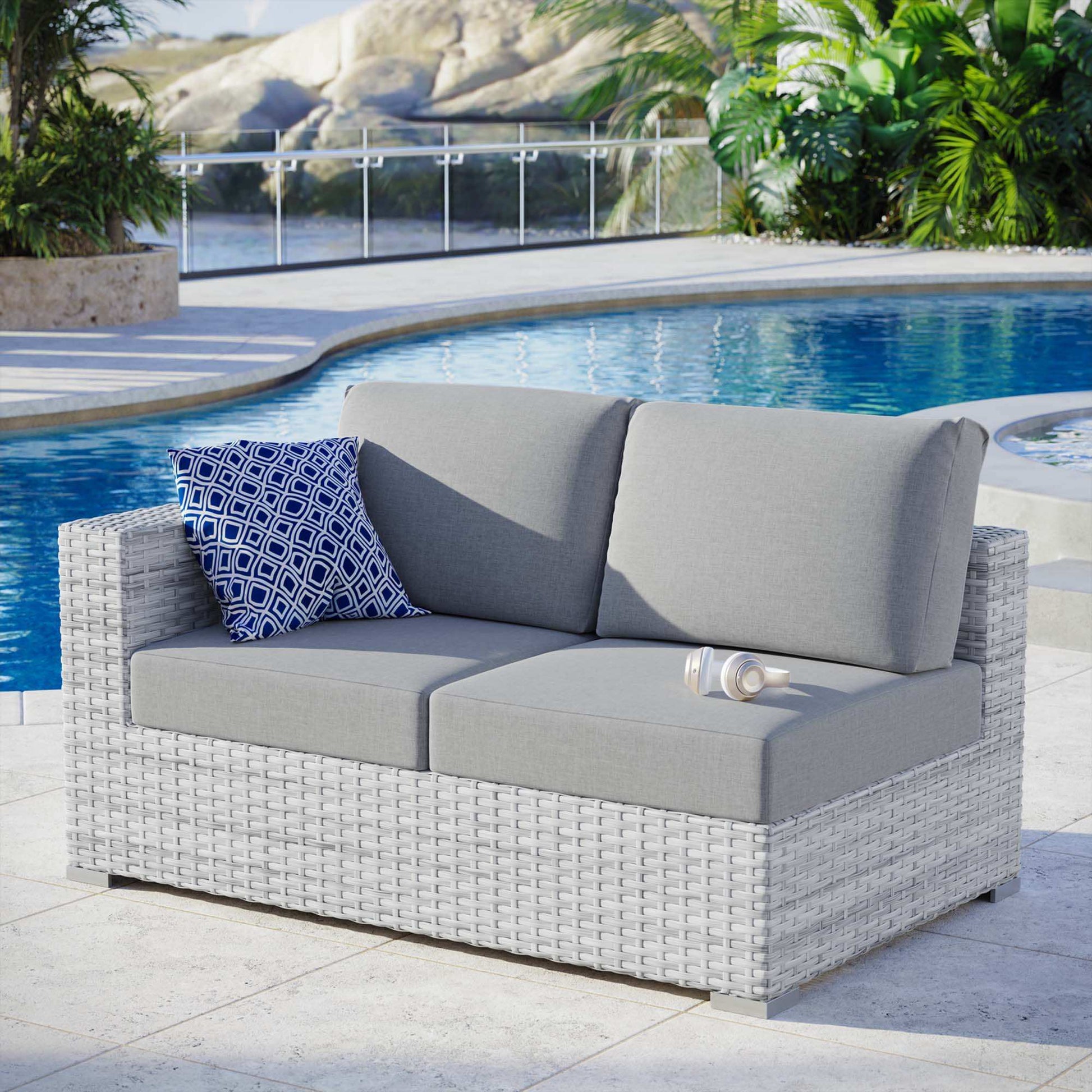 Convene Outdoor Patio Left-Arm Loveseat by Modway - Best Buy Furniture