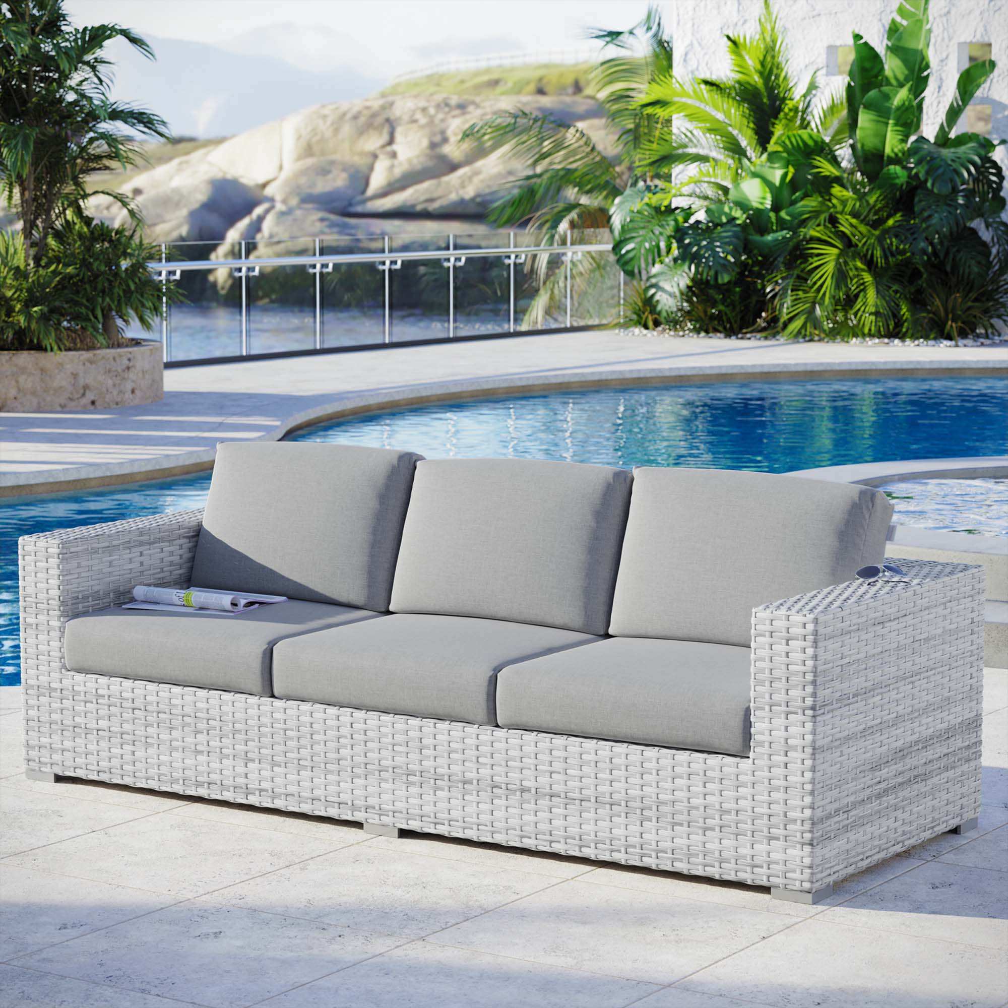 Convene Outdoor Patio Sofa by Modway - Best Buy Furniture