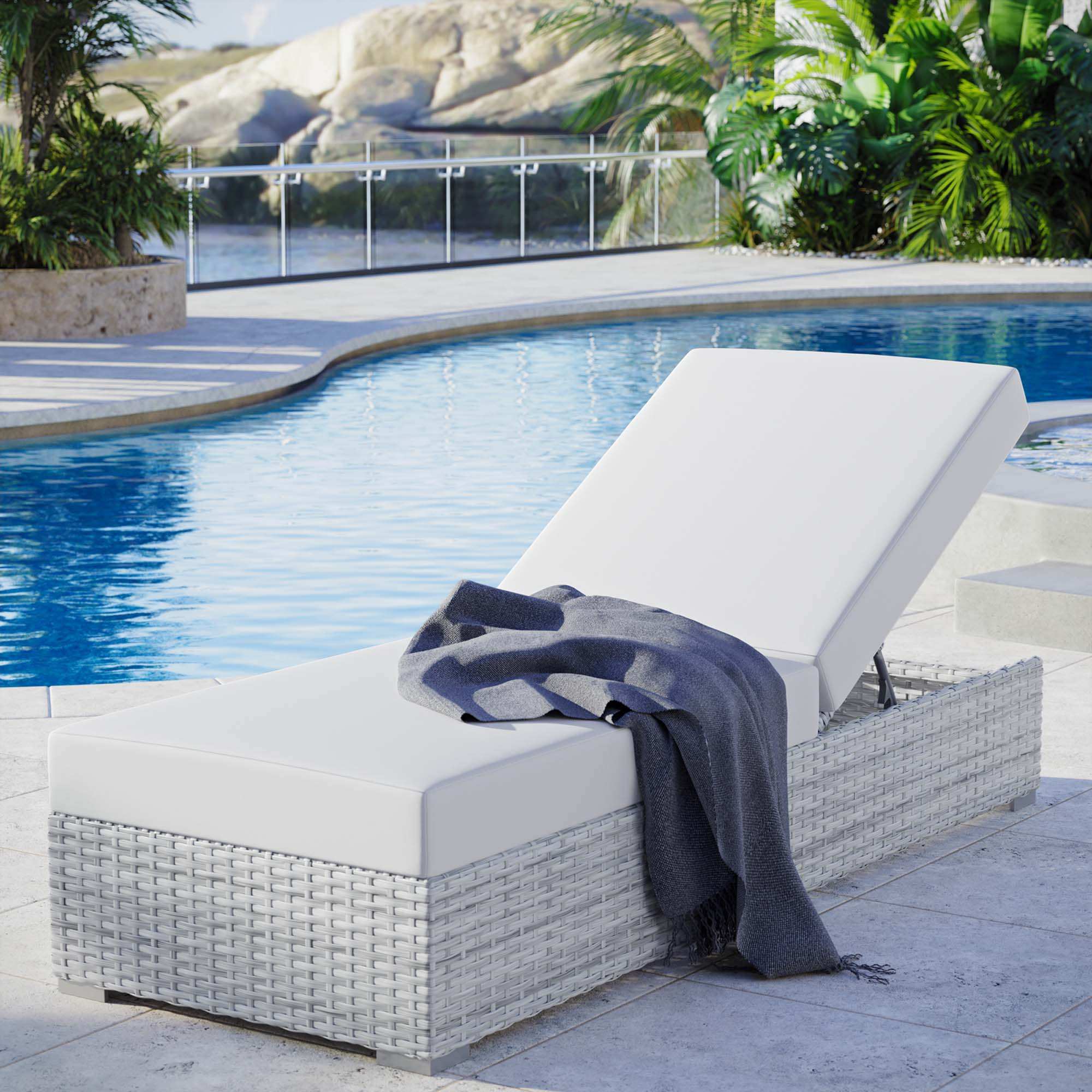 Convene Outdoor Patio Chaise by Modway - Best Buy Furniture
