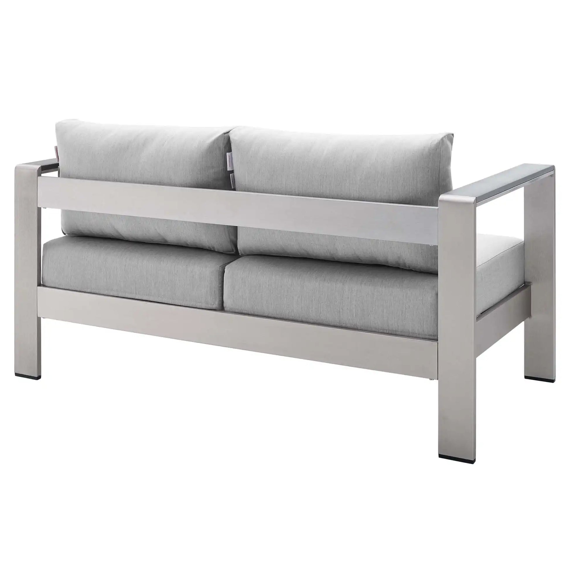 Shore 3 Piece Sunbrella� Fabric Outdoor Patio Aluminum Set by Modway - Best Buy Furniture